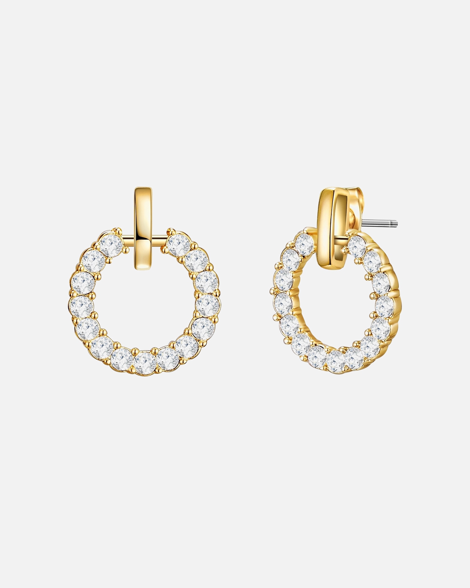 Kolczyki dla Kobieta Lulu & Jane Okrag Mosiadz Zdobienie kryształkami Swarovski® 16,5 mm