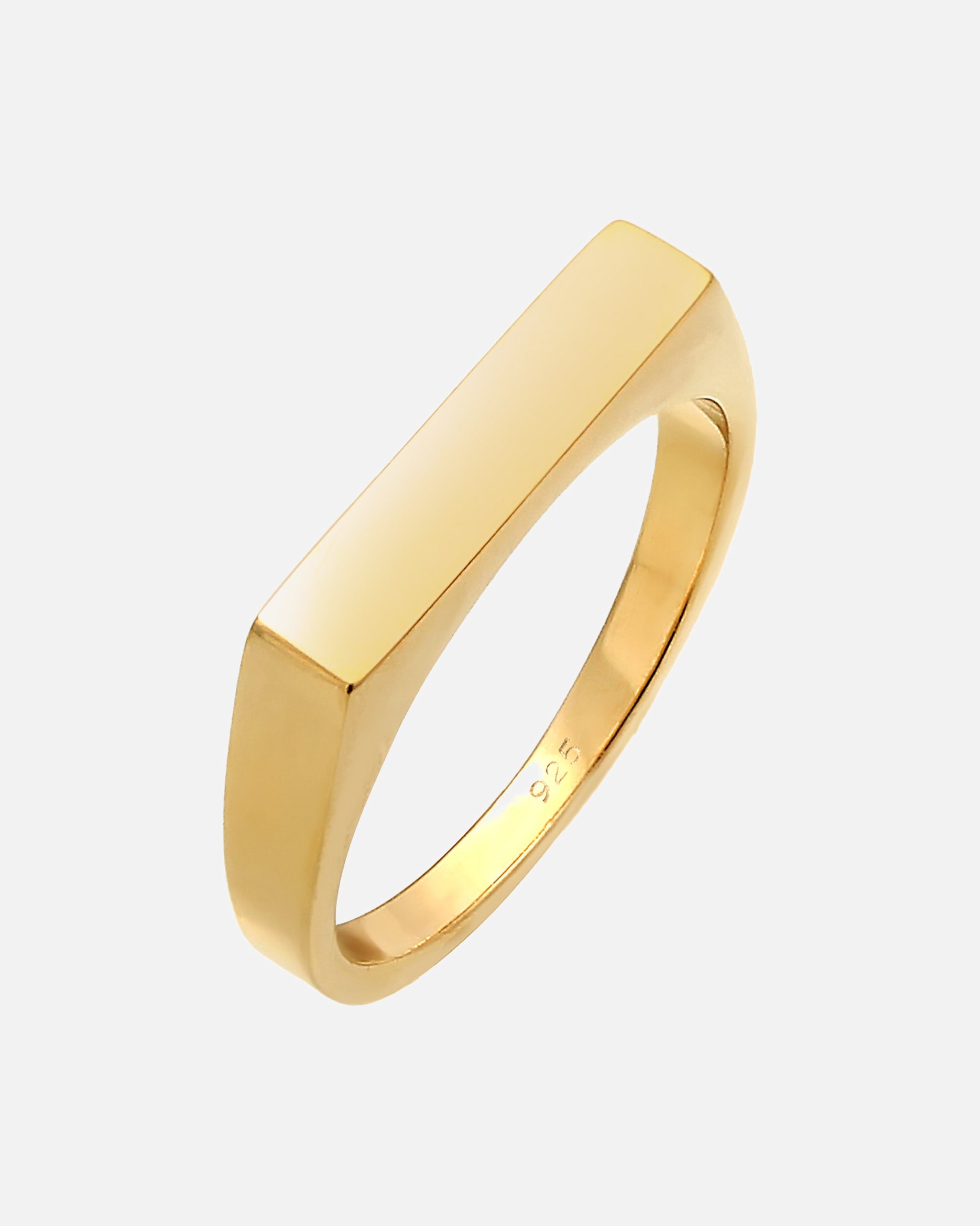 Pierścionek dla Kobieta Damski sygnet kwadratowy Geo Design Basic w srebrze 925 Sterling Silver 58