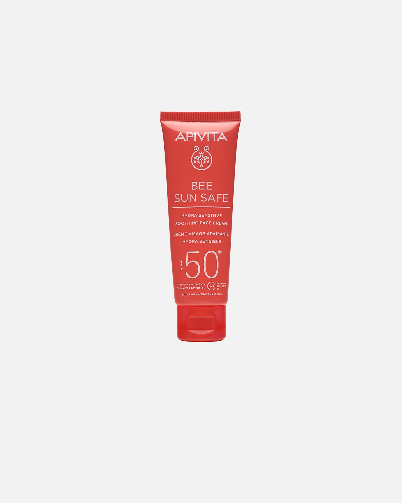 Krem do opalania dla Unisex Apivita BEE SUN SAFE Hydra Sensitive Kojący krem do twarzy SPF 50+ Bezzapachowy 50 ml