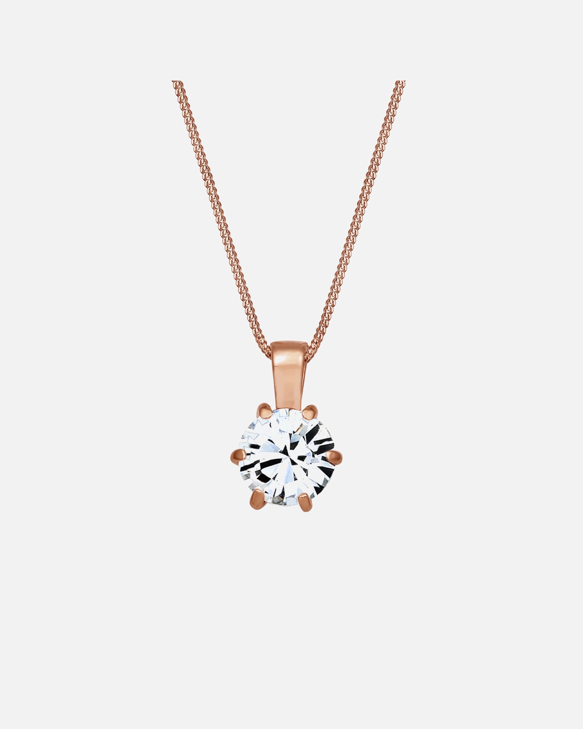 Naszyjnik dla Kobieta Elli Damski łańcuszek pancerka soliter mieniący się kryształami w srebrze próby 925 Sterling Silver 45