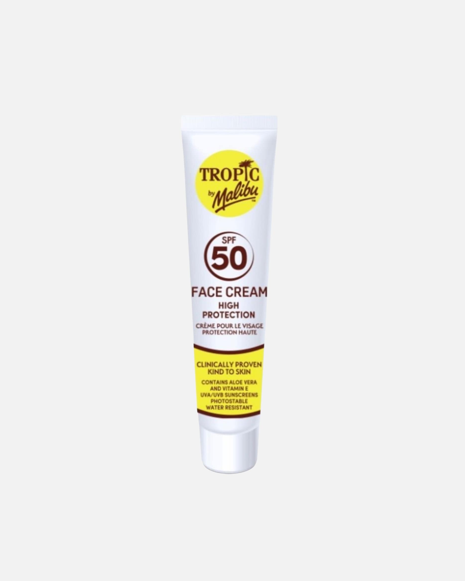 Opalanie twarzy dla Unisex Tropic krem do twarzy przeciwsłoneczny z aloesem SPF50 40 ml