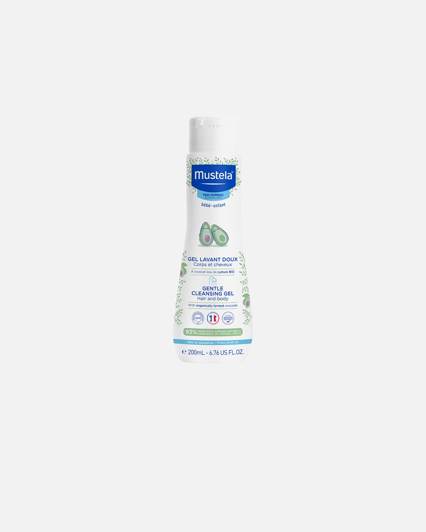 Żel pod prysznic dla dzieci dla Unisex Mustela Delikatny żel do kąpieli BABY-CHILD 200 ml