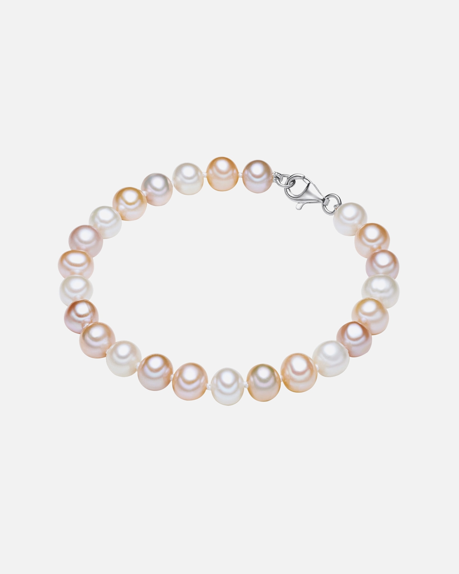 Bransoletka dla Kobieta Valero Pearls Bransoletka z pereł srebro wysokiej próby Perła hodowlana słodkowodna srebrny 17 cm