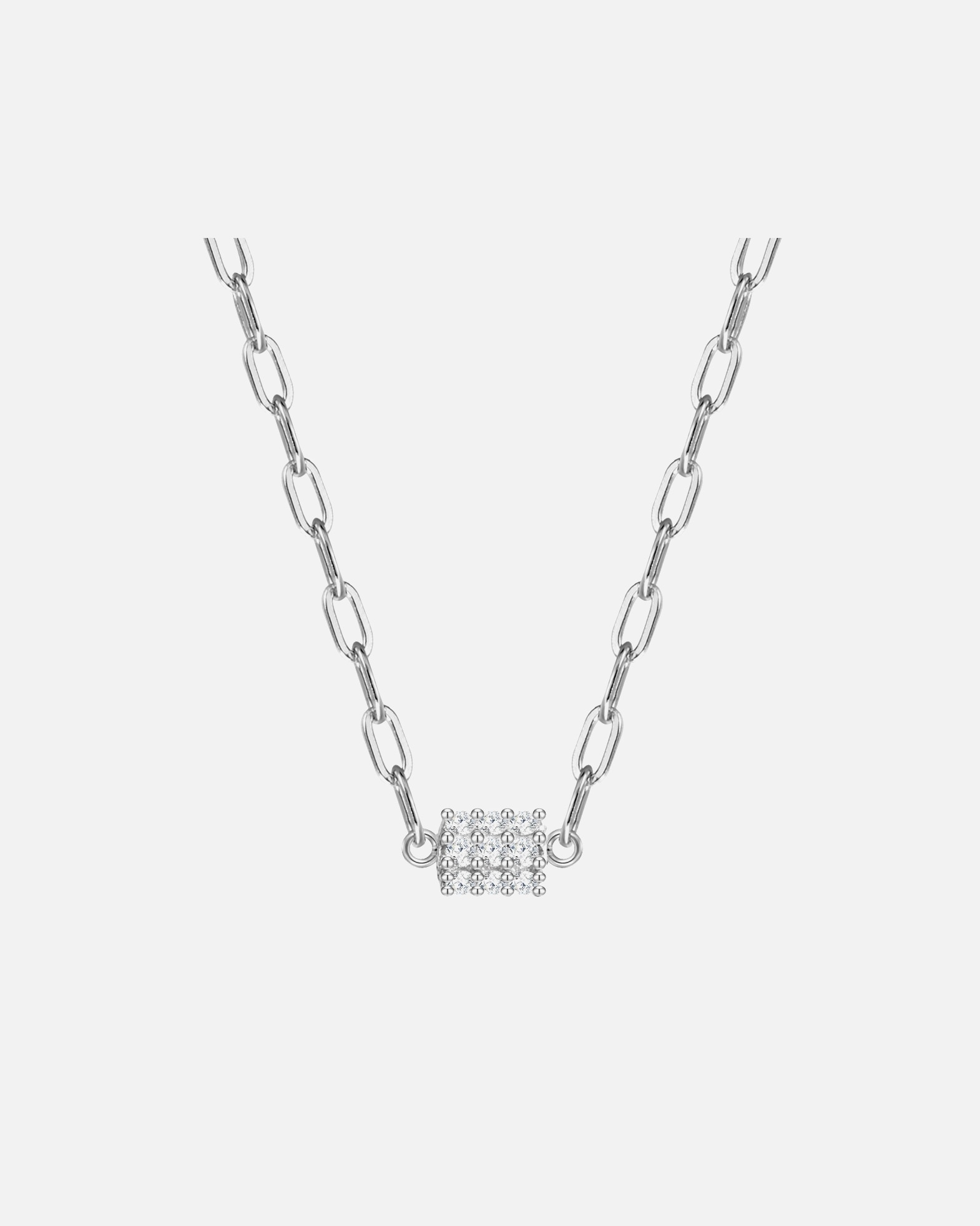 Naszyjnik dla Kobieta Glanzstücke München Naszyjnik srebrny srebro wysokiej próby Cyrkonia srebrny 40,0 cm Basiskette + 5,0 cm Verlängerung