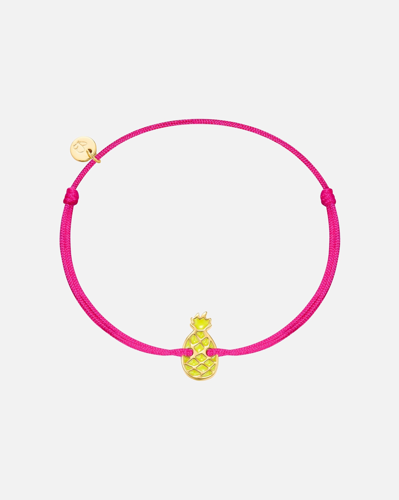 Bransoletka dla Kobieta Bransoletka Ananas Tkanina Żółte złoto 15,0 - 22,0 cm, flexibel einstellbar