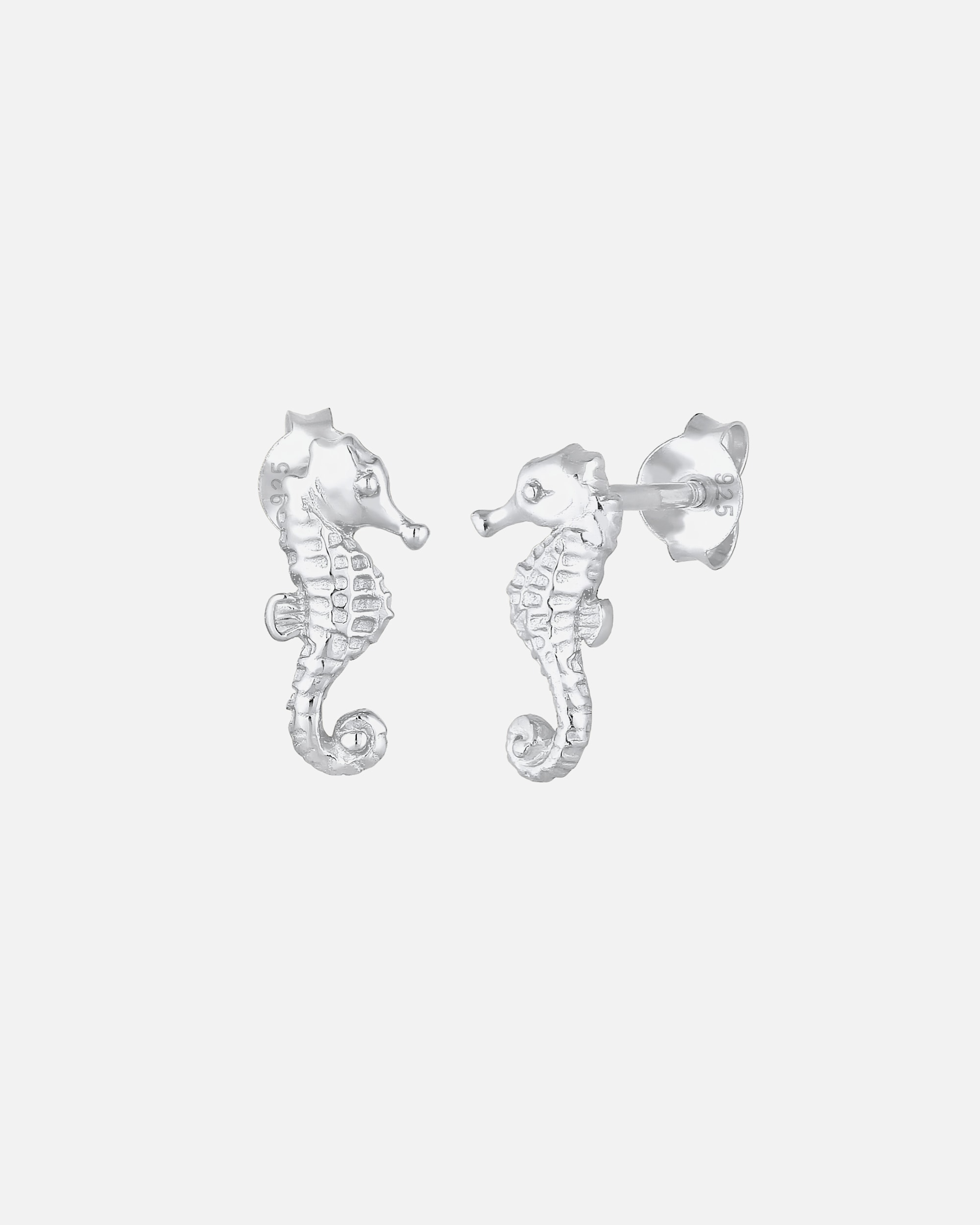 Kolczyki dla Kobieta Elli Damskie kolczyki sztyfty Konik Morski Letni Trend w srebrze 925 Sterling Silver silberfarben