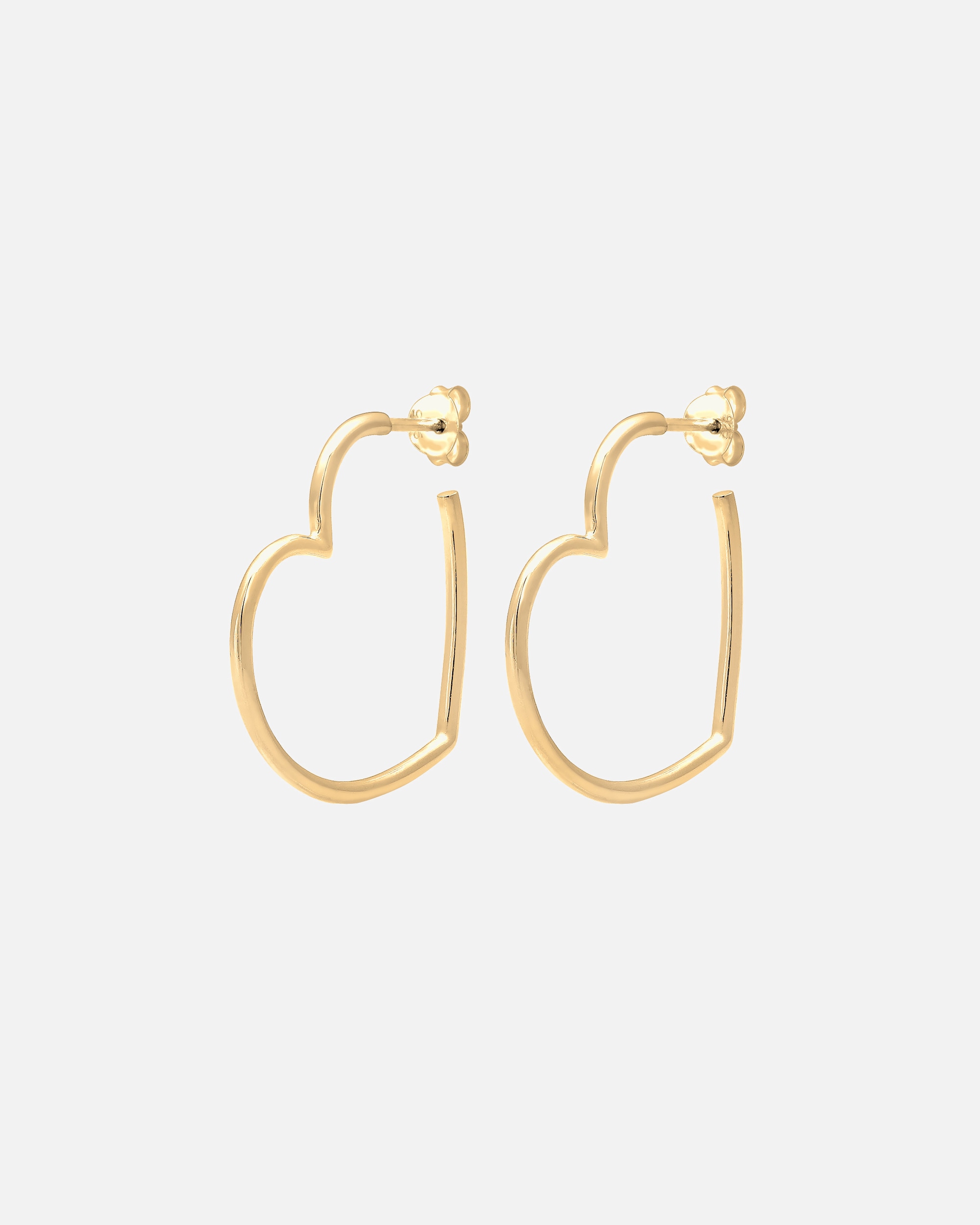 Kolczyki dla Kobieta Elli Damskie kreole serce filigranowee w srebrze próby 925 Sterling Silver goldfarben