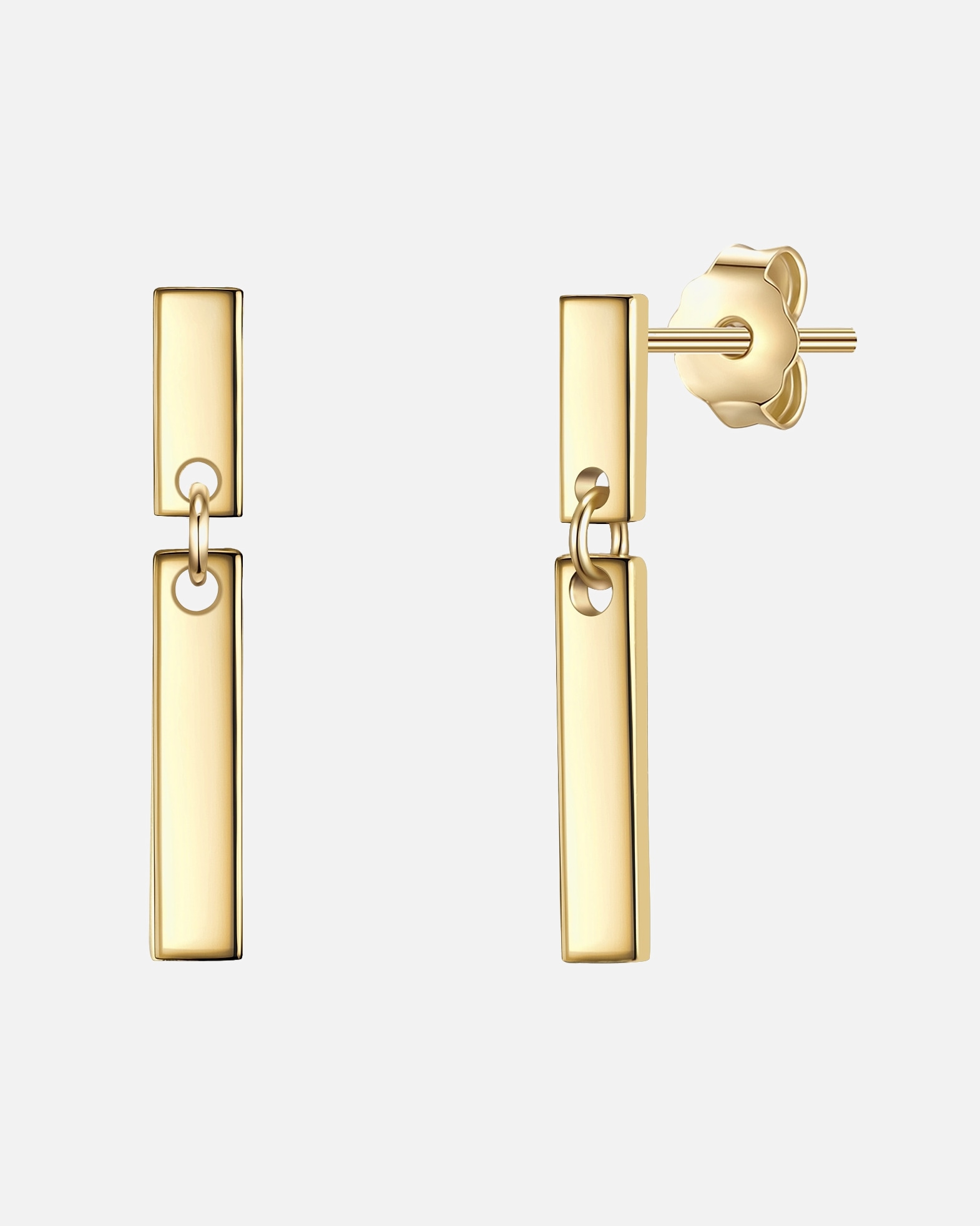 Kolczyki dla Kobieta Kolczyki wiszące srebrne srebro wysokiej próby żółte złoto 16,1 mm