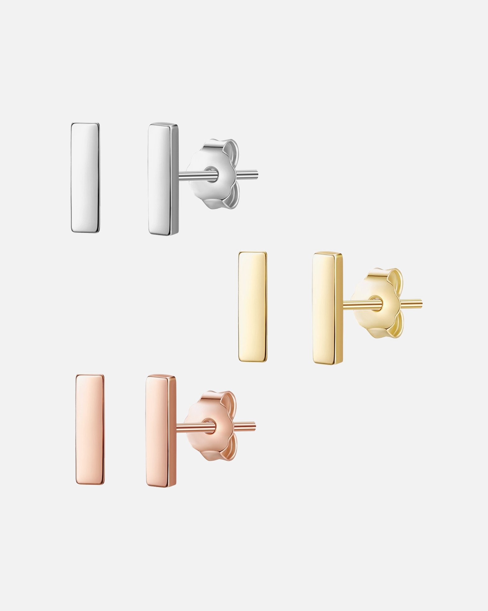 Kolczyki dla Kobieta Glanzstücke München Srebrne kolczyki sztyfty srebro wysokiej próby srebrny/żółte złoto/ 7,6 mm