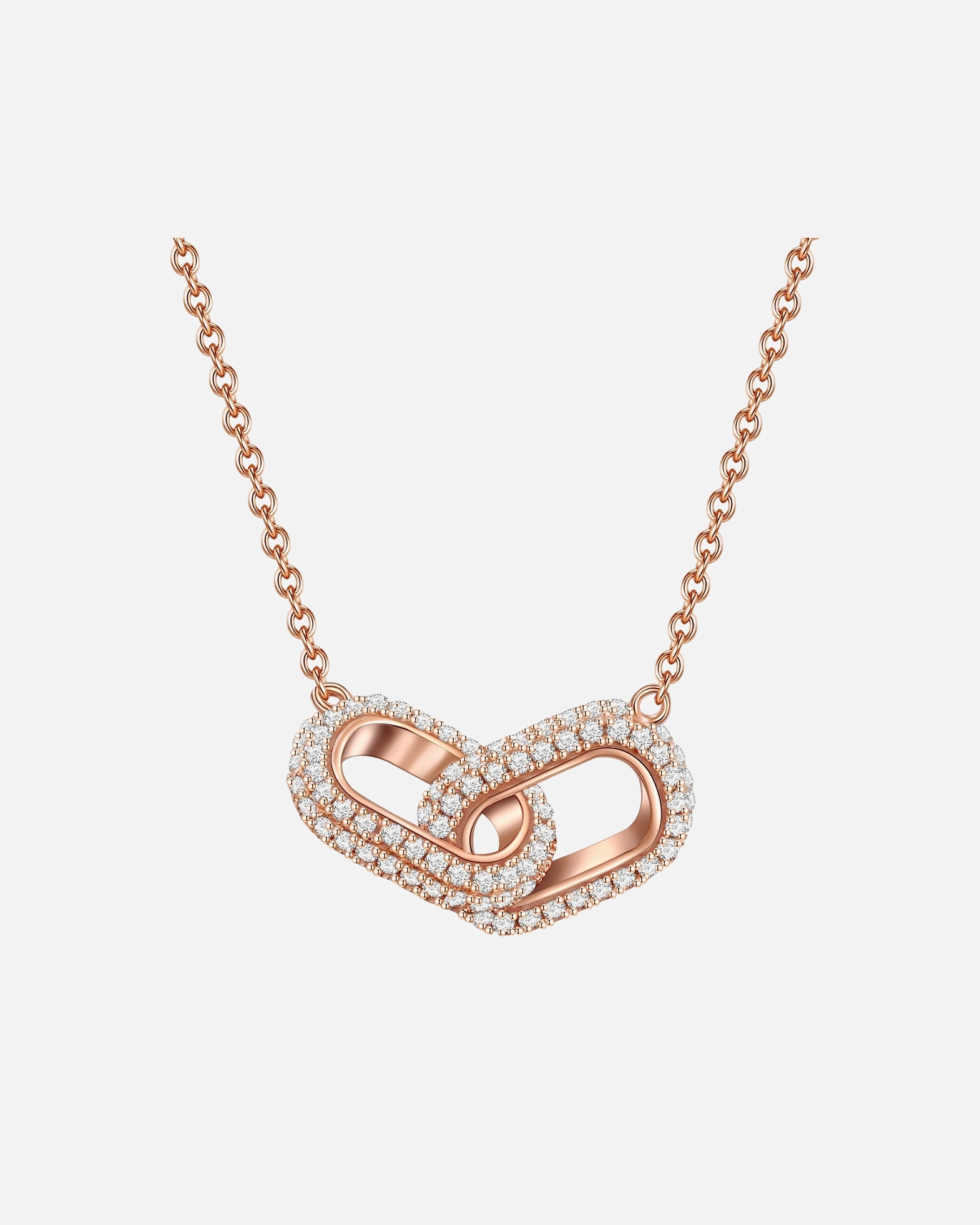 Naszyjnik dla Kobieta Glanzstücke München Naszyjnik srebrny srebro wysokiej próby Cyrkonia różowe złoto 40,0 cm Basiskette + 5,0 cm Verlängerung