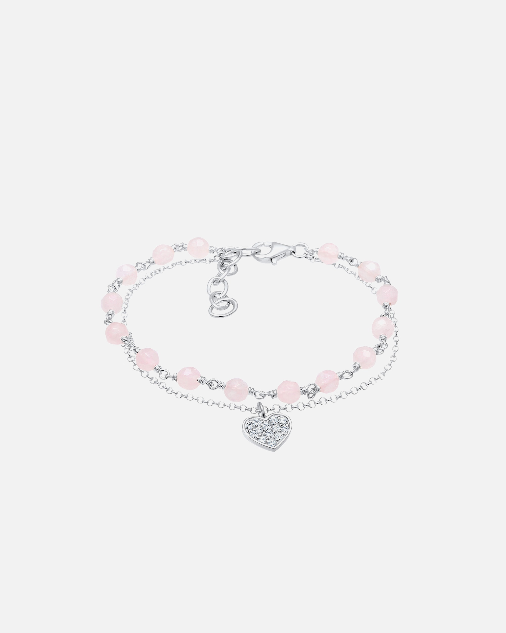Bransoletka dla Kobieta Elli Damska bombka serce z kryształkami ze srebra próby 925 srebro 925 sterling silver 16
