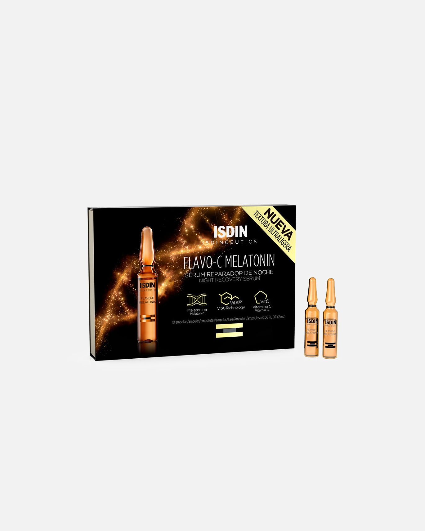 Serum z witaminą C dla Unisex ISDIN ISDINCEUTICS Ampułki z melatoniną Flavo-C 2 ml