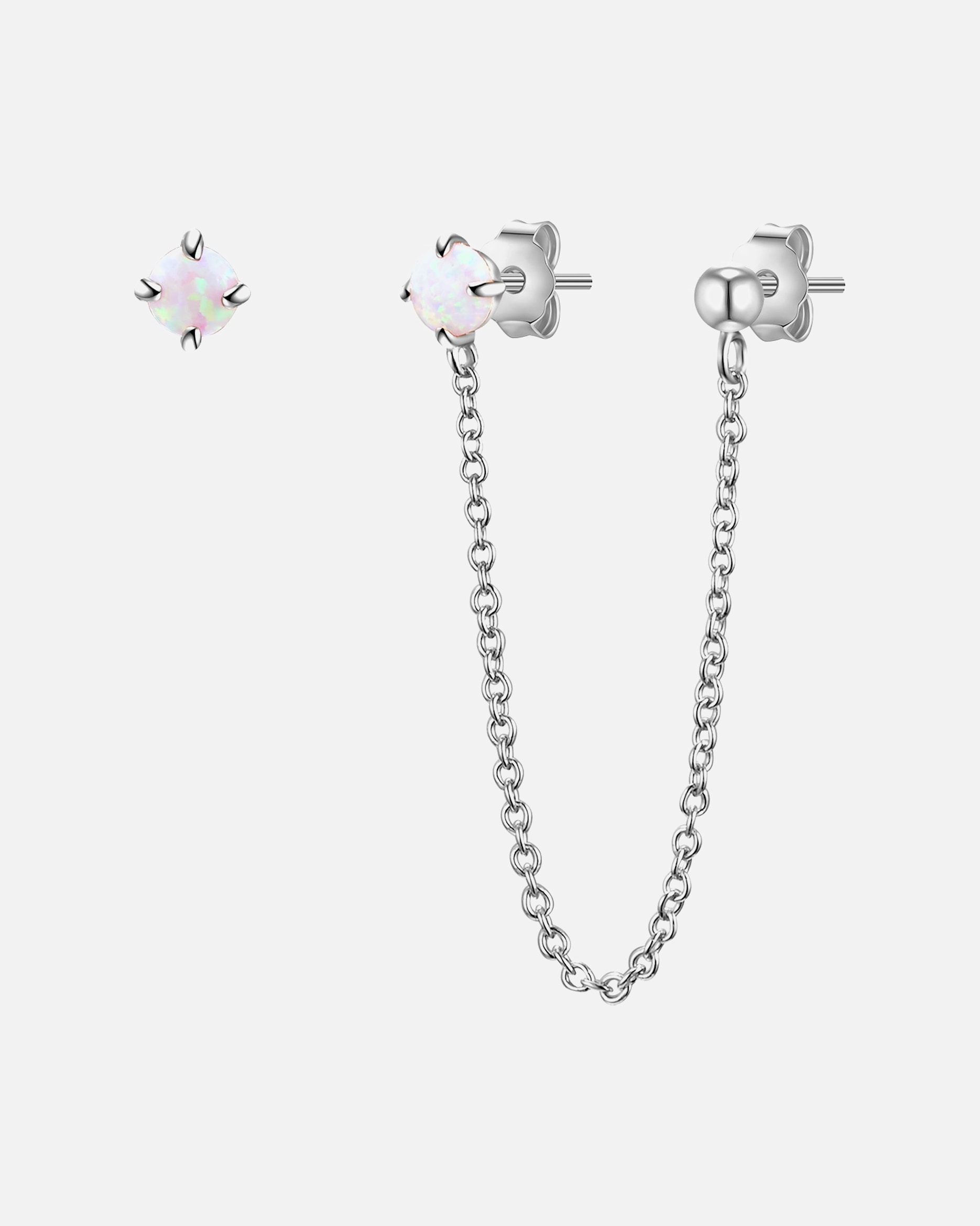 Kolczyki dla Kobieta Glanzstücke München Srebrne kolczyki sztyfty srebro wysokiej próby Opal (synt.) srebrny 35,6 mm