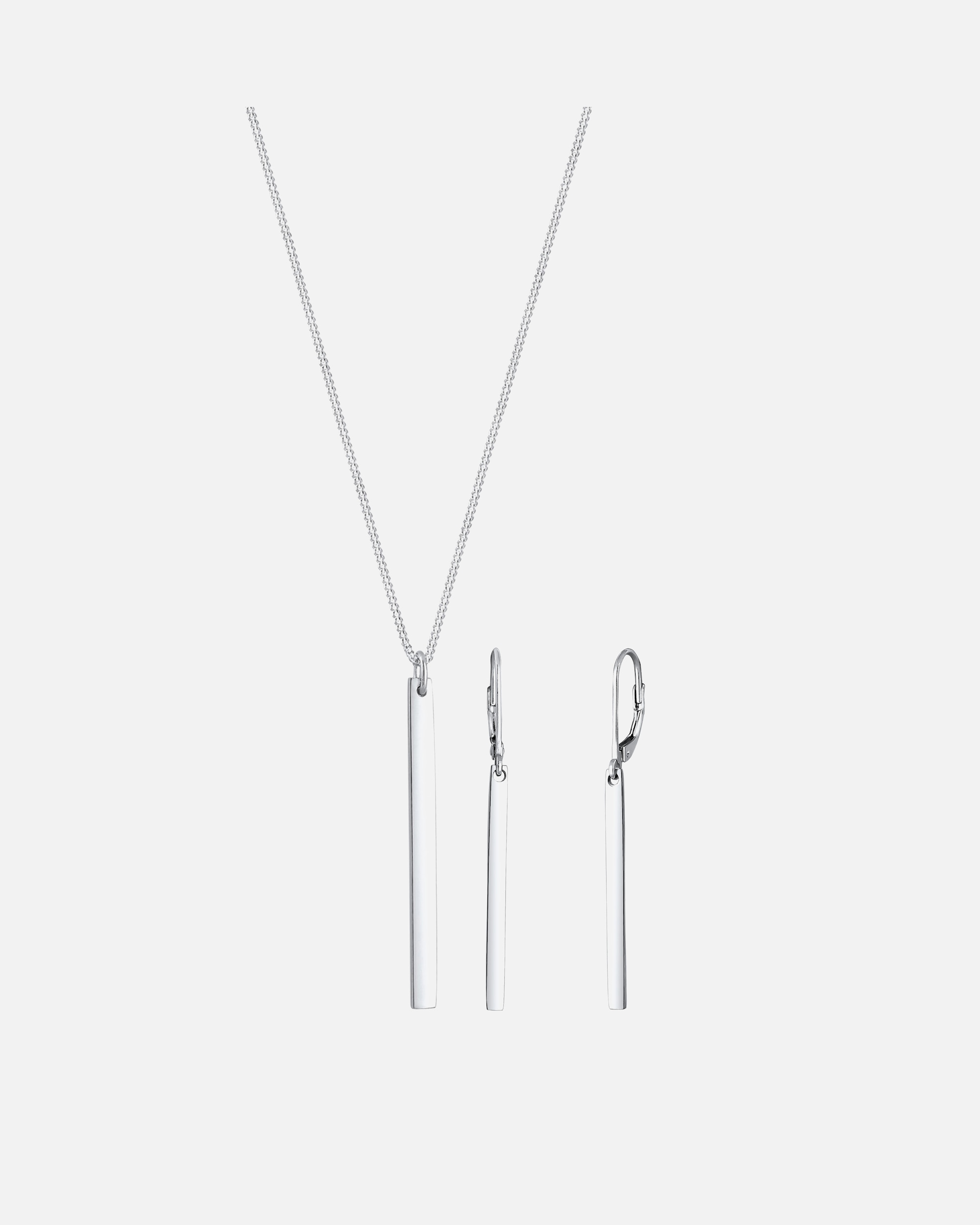 Ozdoby dla Kobieta Elli Zestaw Damski Brelok do torebki Łańcuszek Pancerny 925 Sterling Silver Geometryczny 55 cm silberfarben