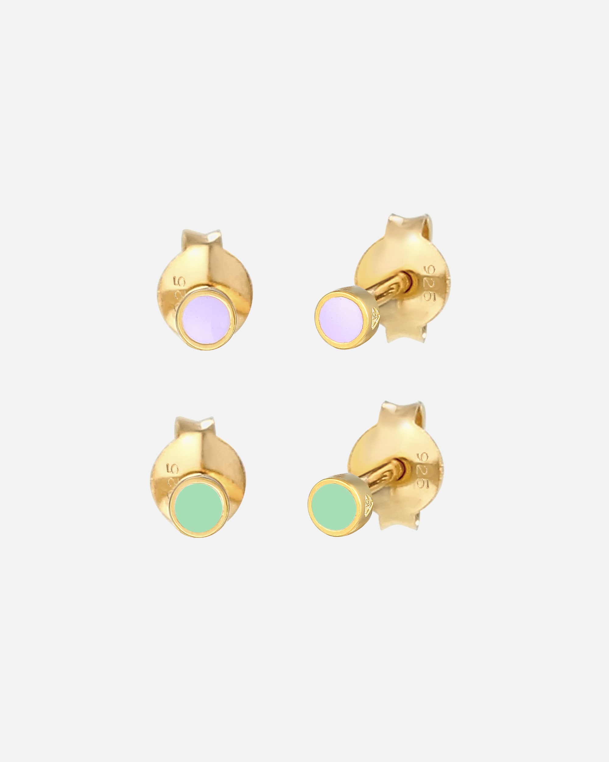 Kolczyki dla Kobieta Elli Damskie kolczyki sztyfty pastelowe z emalią z pozłacanego srebra próby 925 Sterling Silver goldfarben
