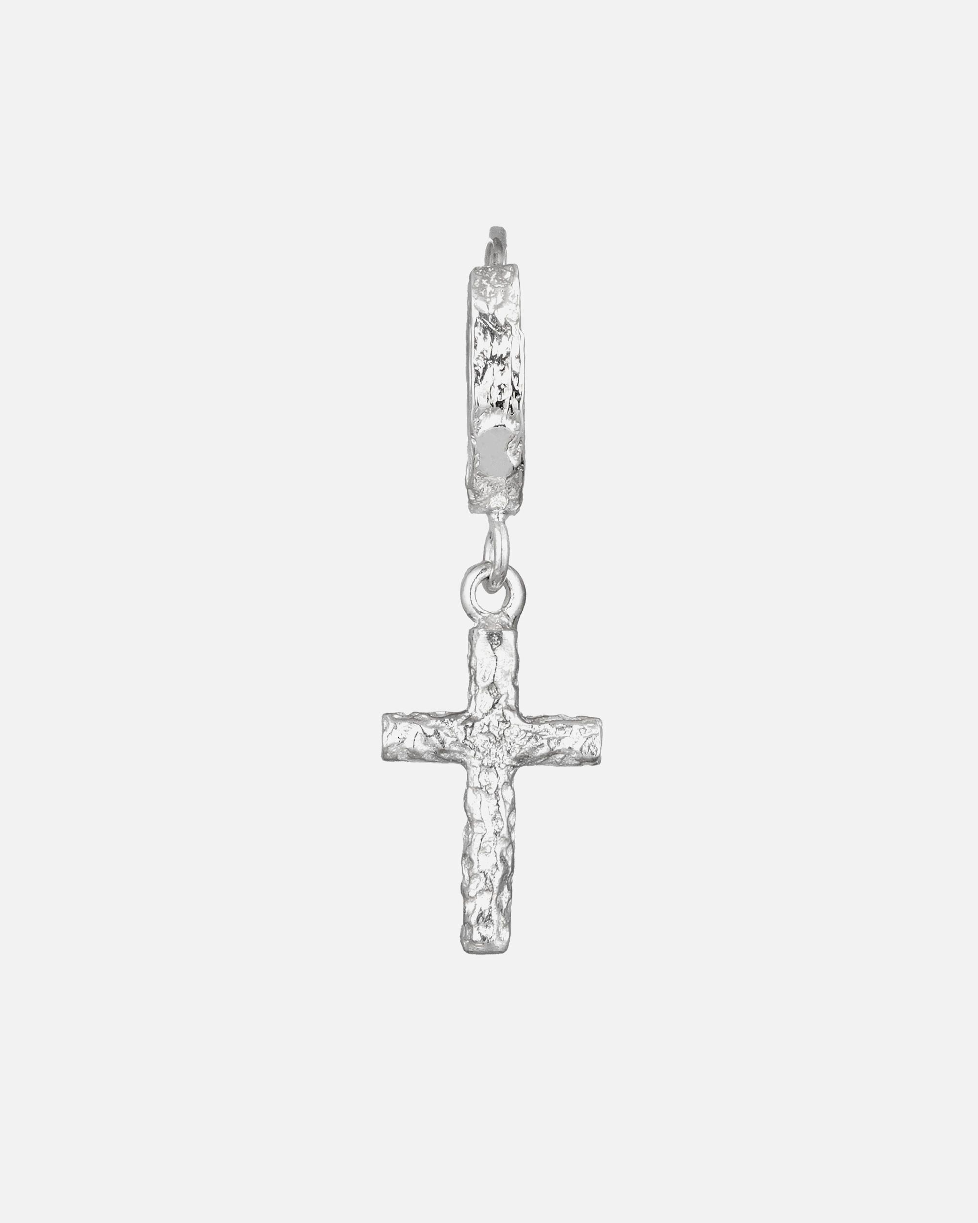 Kolczyki dla Mężczyzna KUZZOI Kolczyki Creole Mężczyźni Krzyż 925 Sterling Silver Organic silberfarben
