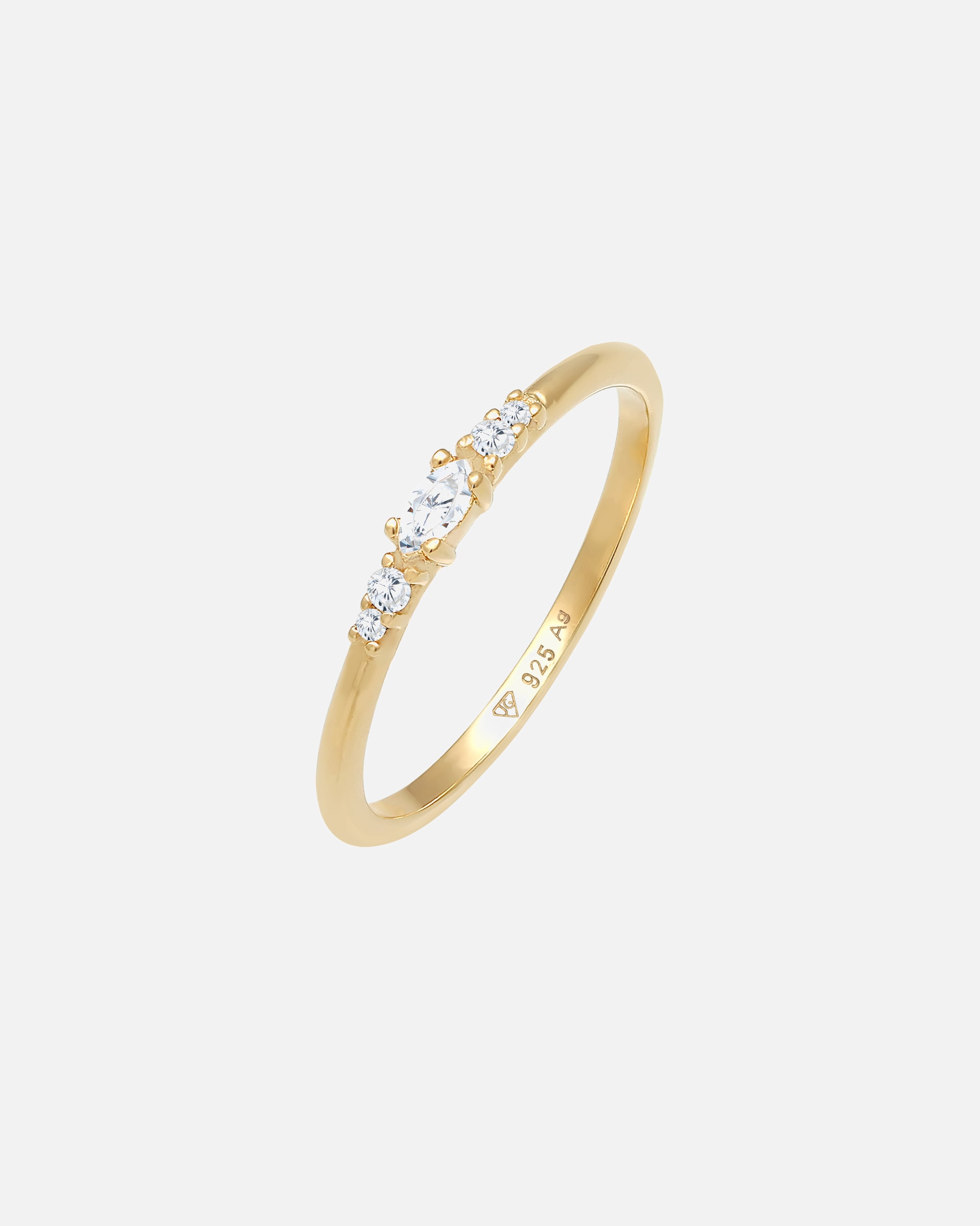 Pierścionek dla Kobieta Elli Damski markiz elegancki zaręczyny z kryształami cyrkoni w srebrze 925 Sterling Silver 54