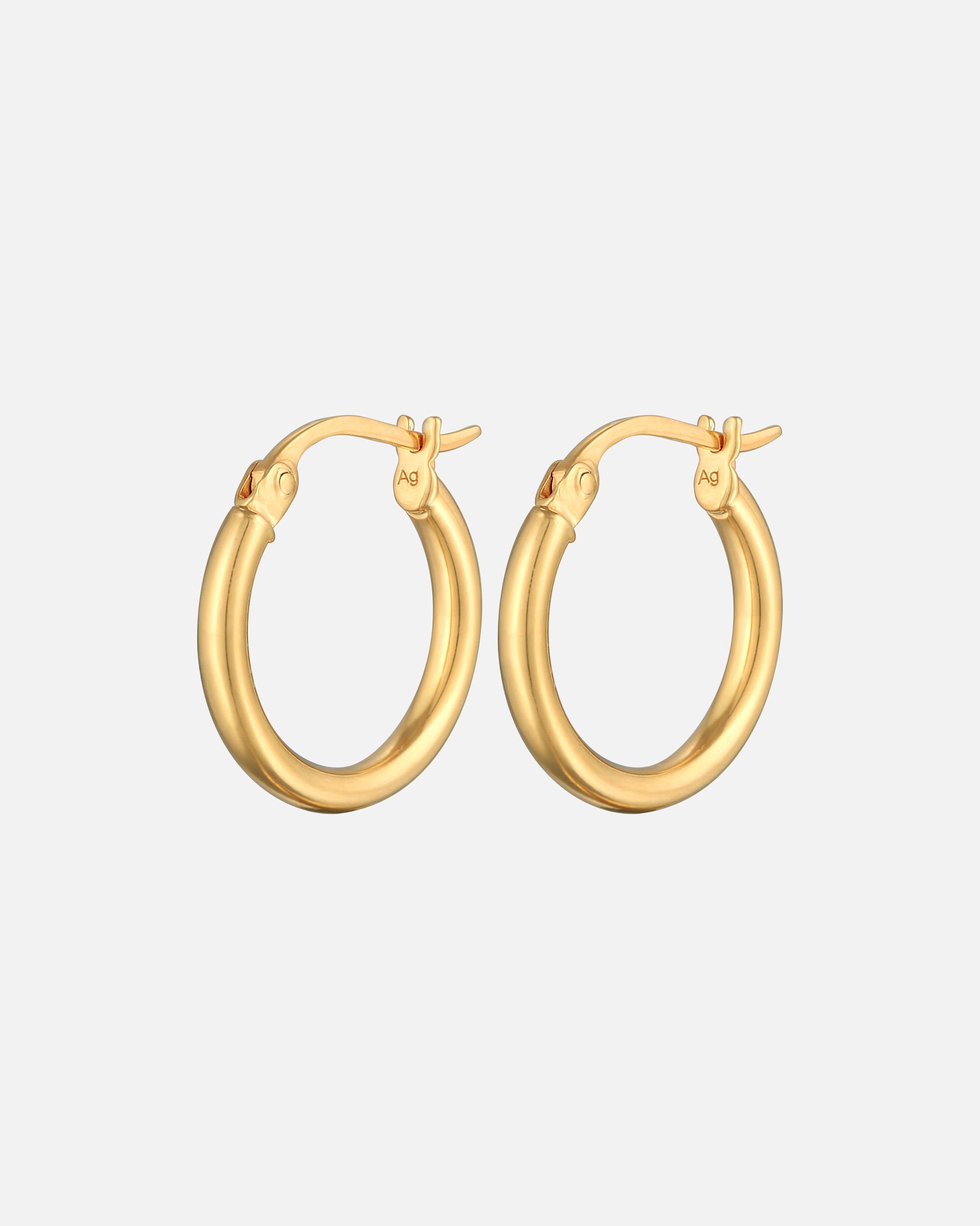 Kolczyki dla Kobieta Elli Damskie kolczyki kreole z zapięciem kabłąkowym ze srebra próby 925 Sterling Silver goldfarben