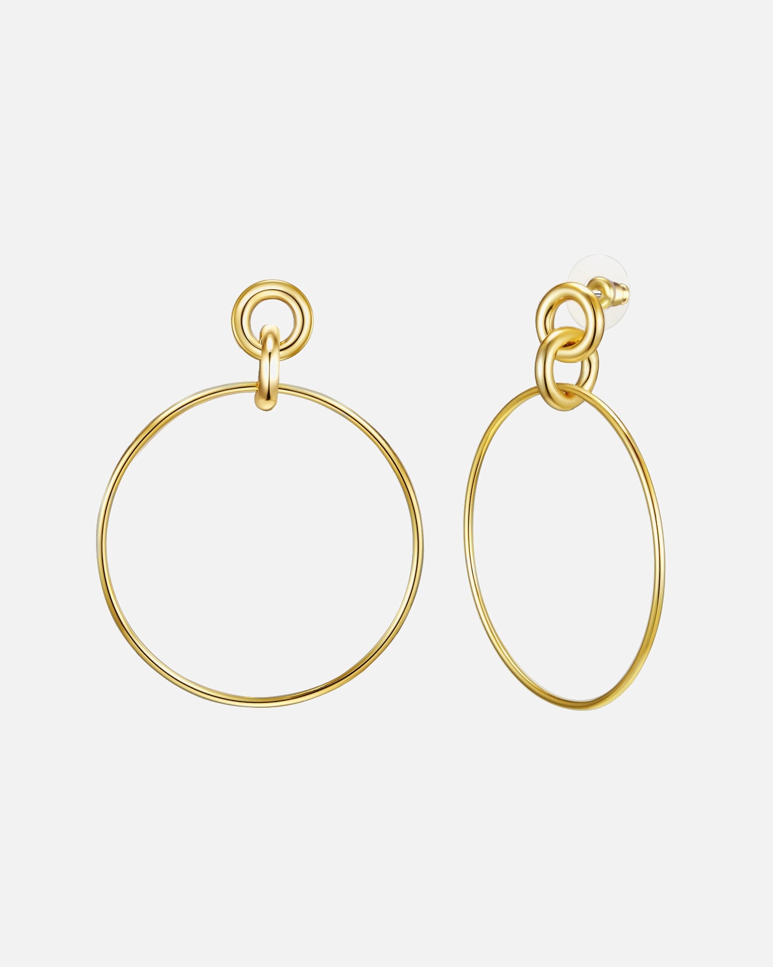 Kolczyki dla Kobieta Yokoamii Kolczyki Stop metali Żółte złoto 68,7 mm