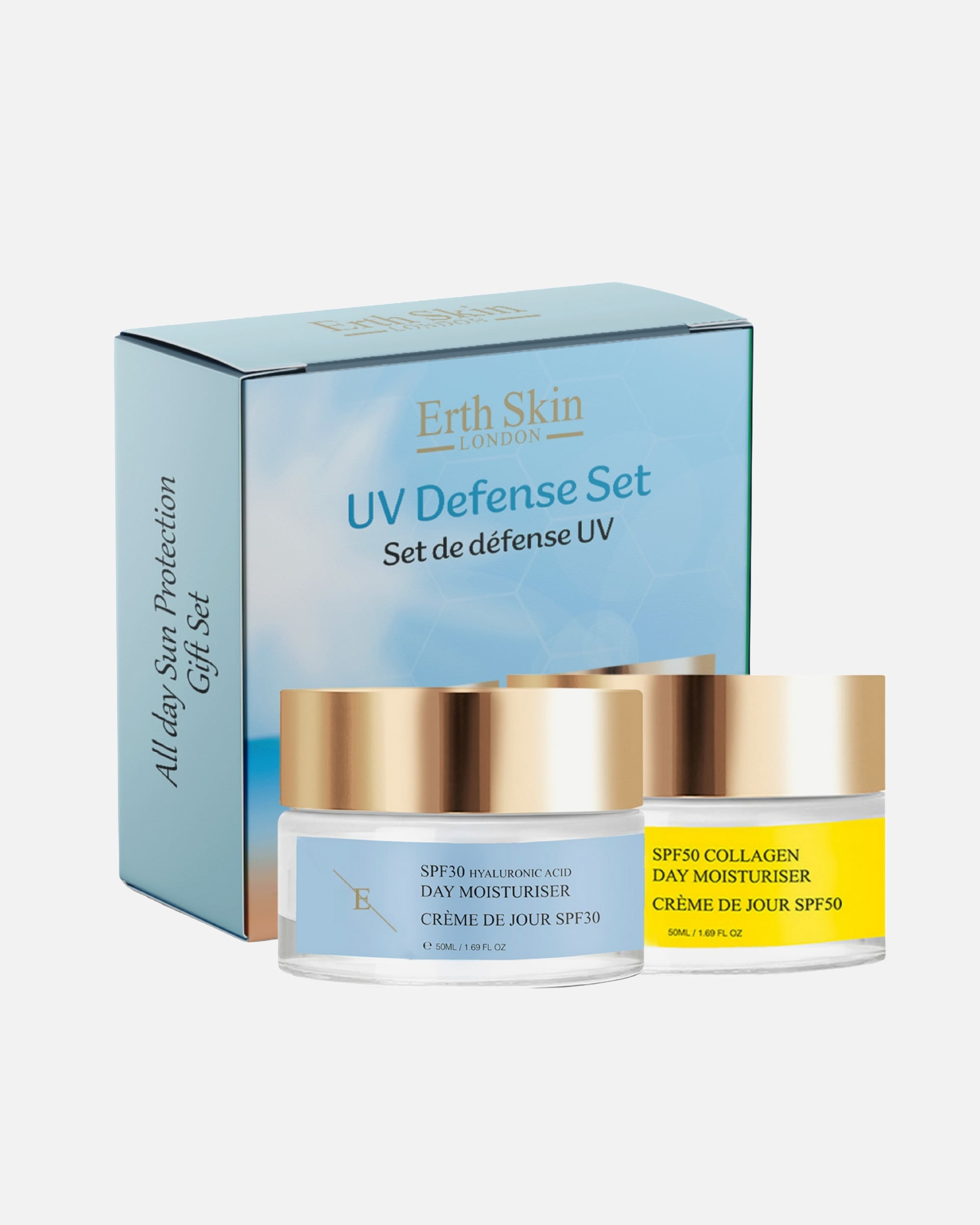 Zestaw do pielęgnacji twarzy dla Kobieta ErthSkin London Duet SPF 30 i 50 1 sztukaka