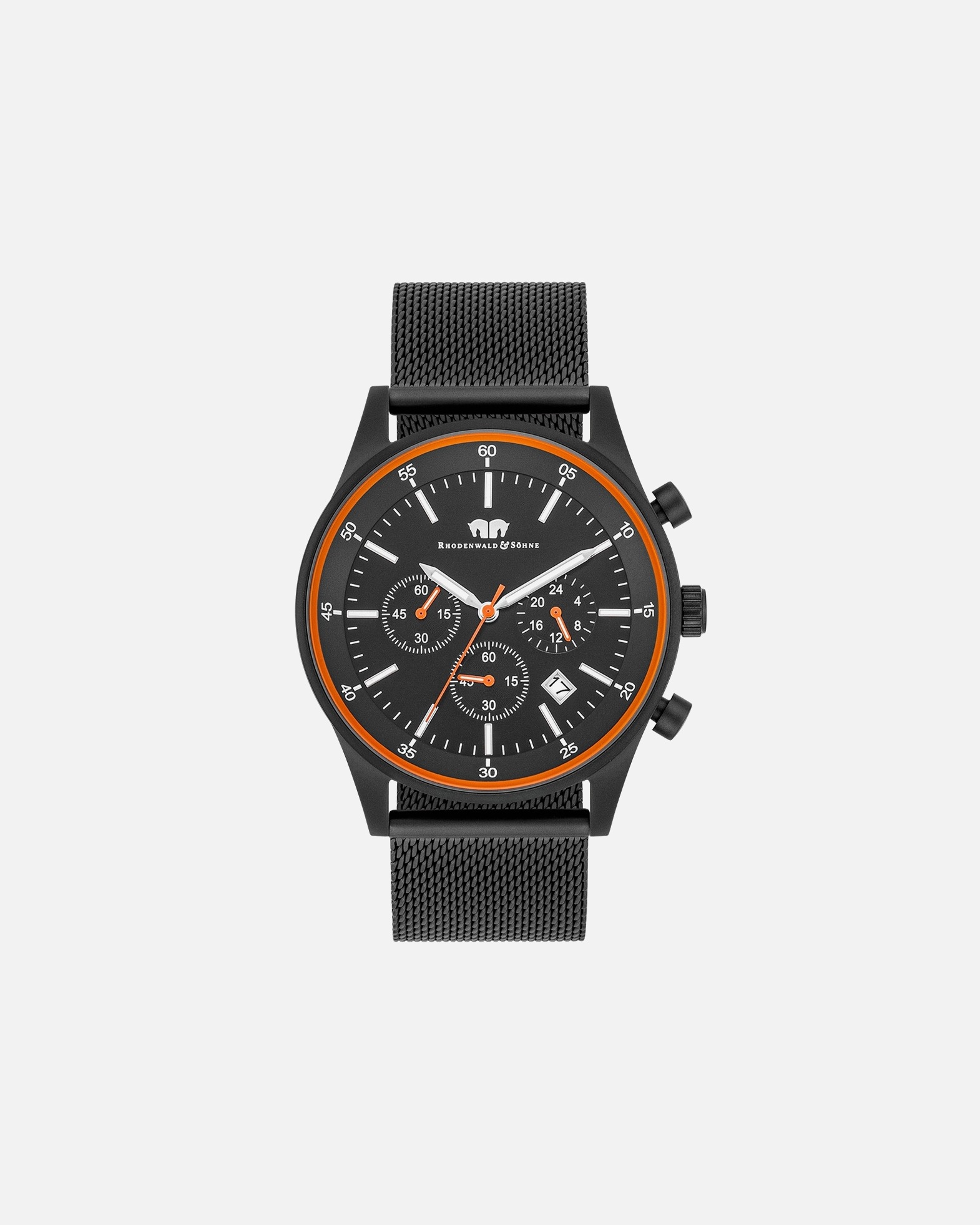 Zegar dla Mężczyzna Chronograf Goodwill Czarny Stal nierdzewna Czarny 43,0 mm