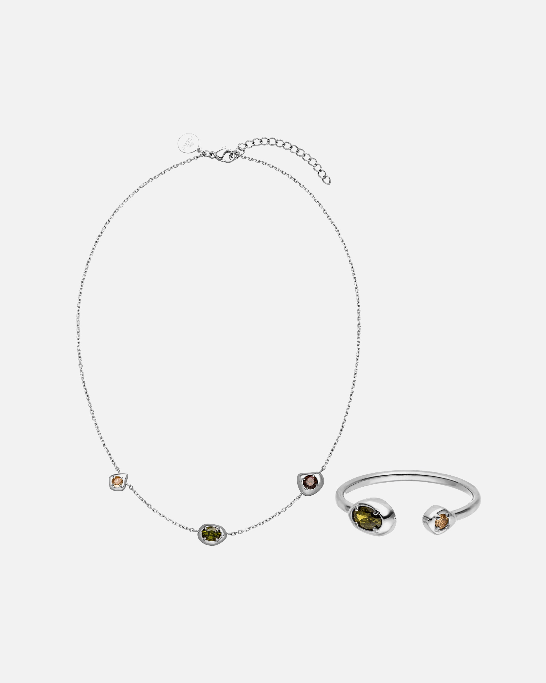 Komplet biżuterii dla Unisex Purelei Purelei Zestaw biżuterii Illume Srebrny