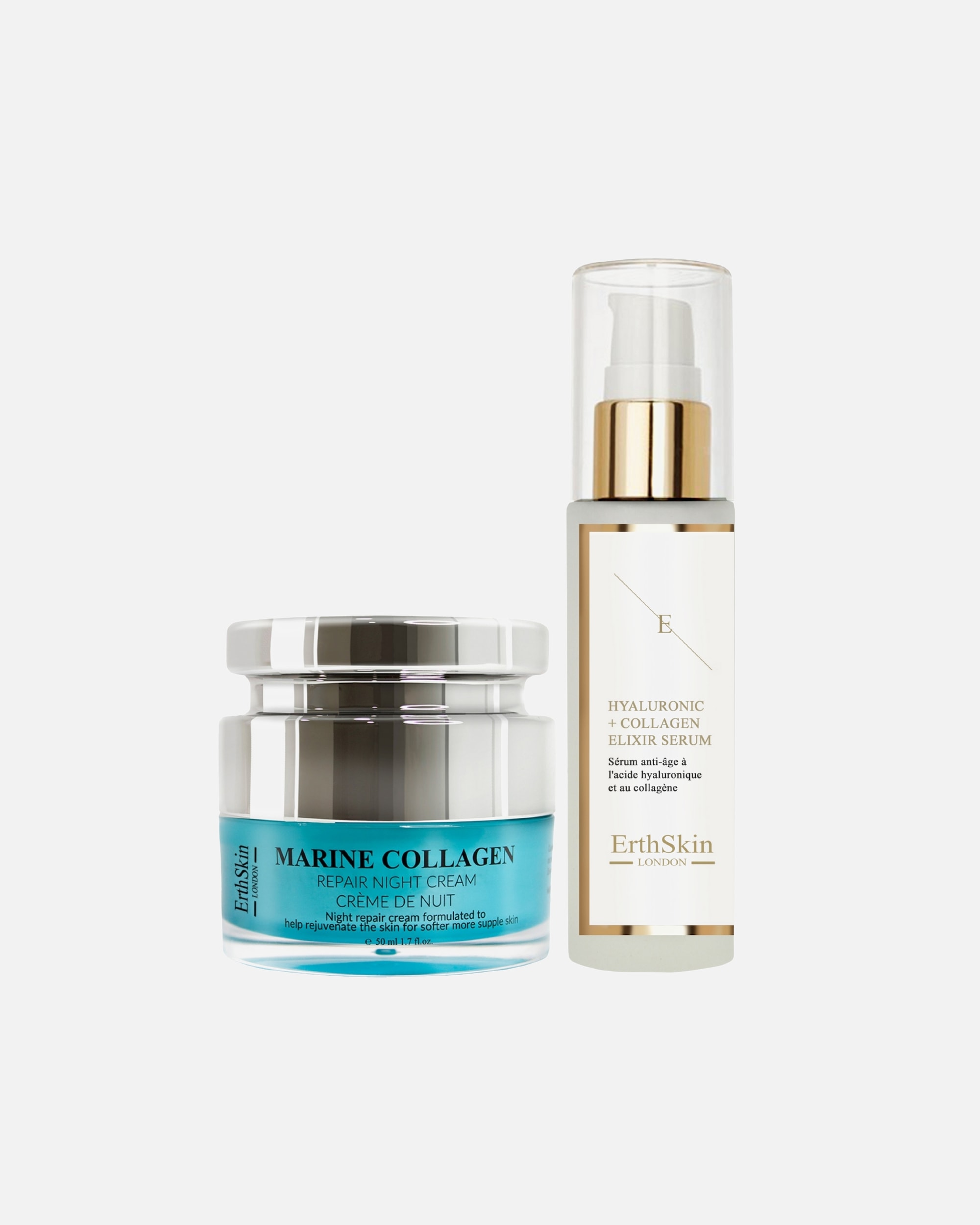 Zestaw do pielęgnacji twarzy dla Kobieta ErthSkin London Hydra + Marine Night Duo 1 sztukakaka