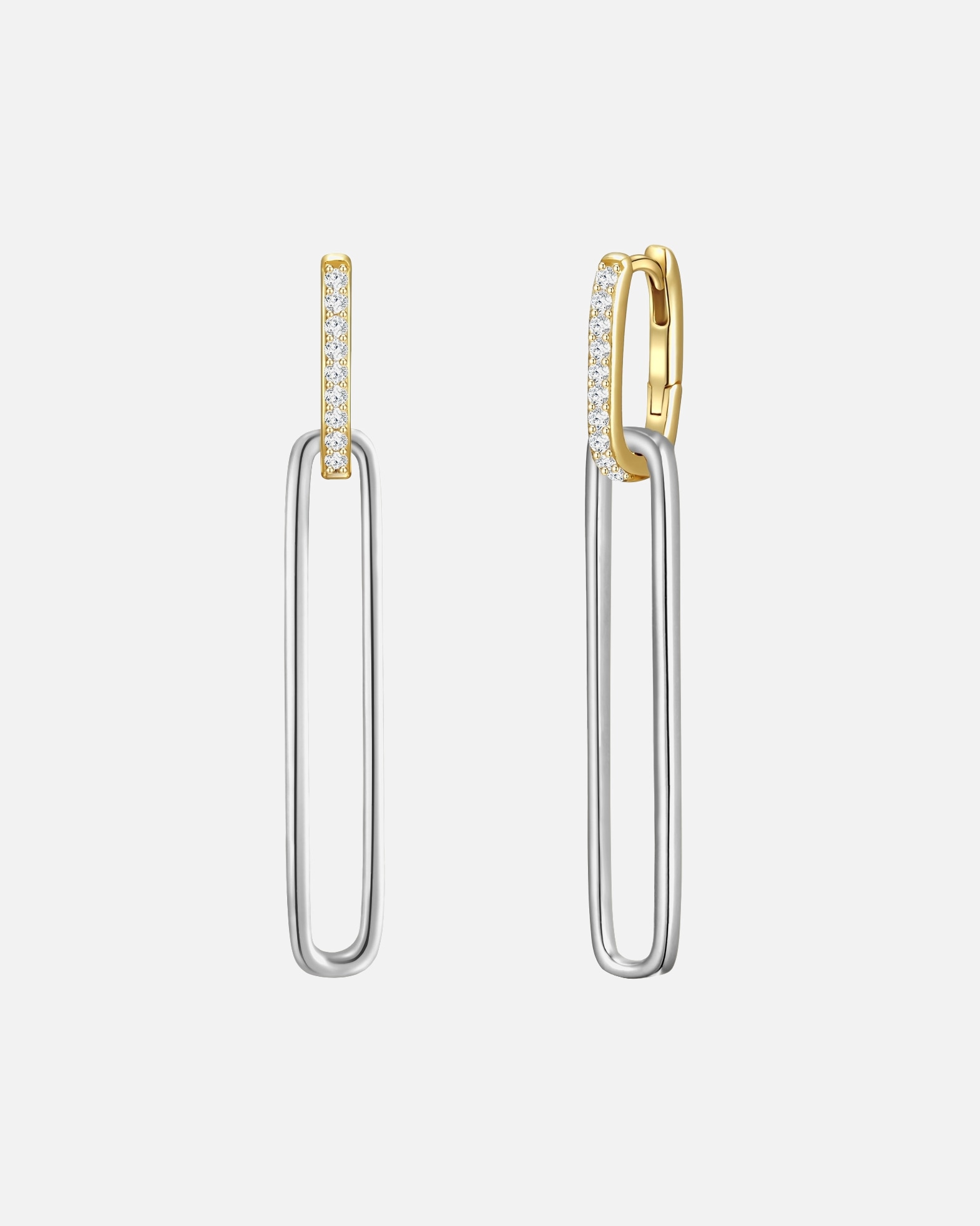 Obrączki dla Kobieta Glanzstücke München Kolczyki z Srebro wysokiej próby w Srebrny/żółte złoto 44,5 mm