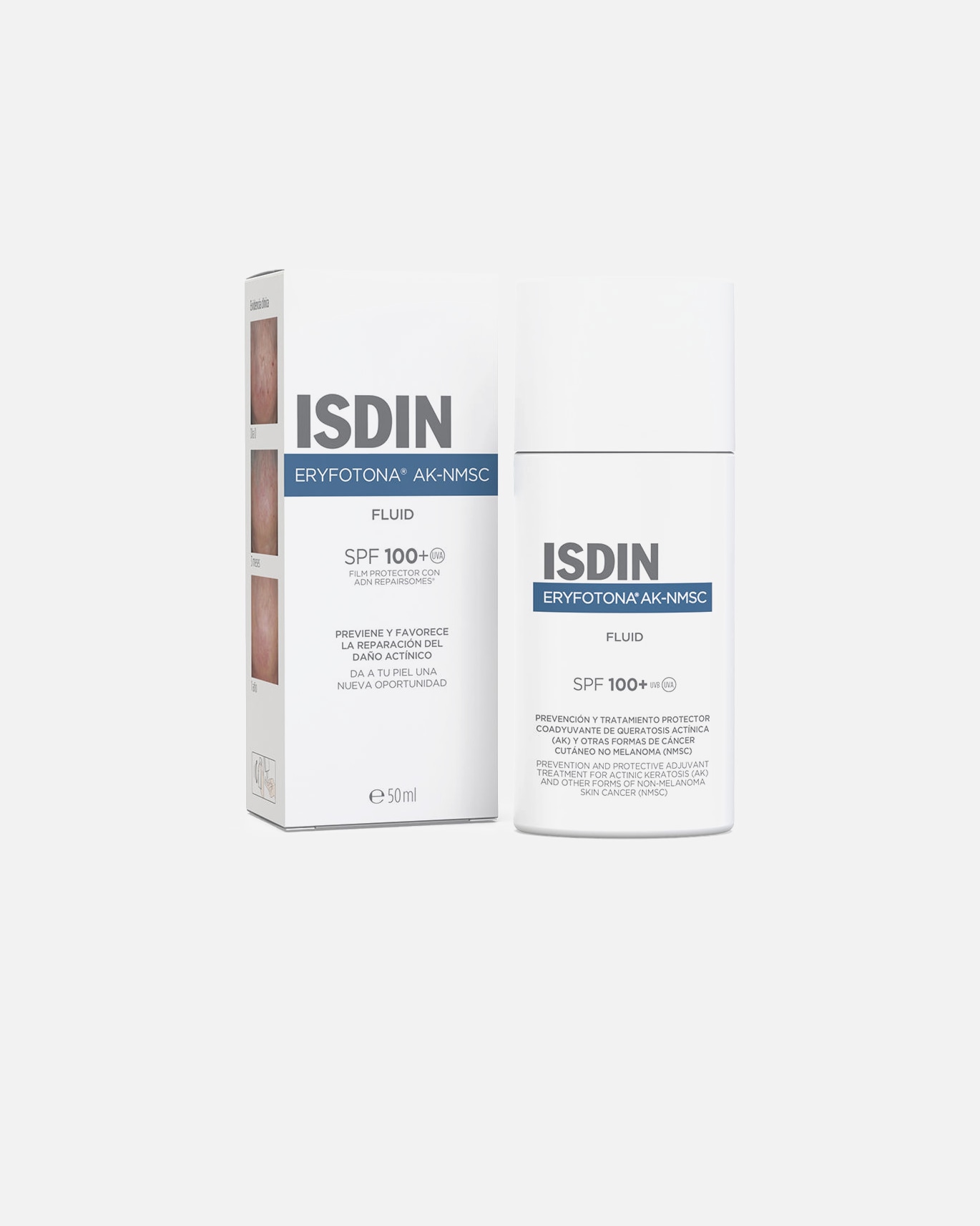 Pielęgnacja przeciw plamom pigmentowym dla Unisex ISDIN ERYFOTONA ak-nmsc fluid SPF100+ 50 ml