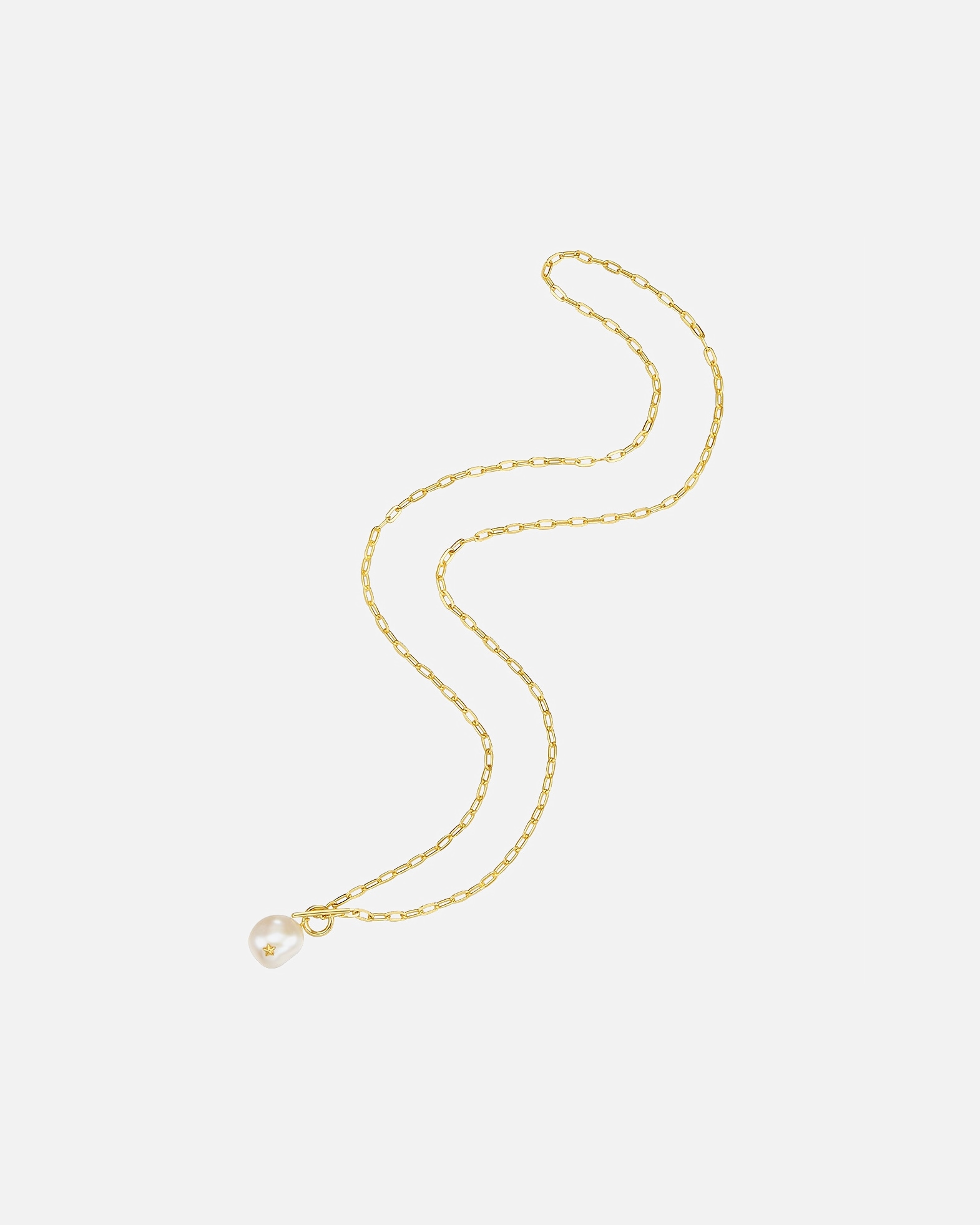 Naszyjnik dla Kobieta Glanzstücke München Naszyjnik srebrny srebro wysokiej próby Perła hodowlana słodkowodna żółte złoto 45,0 cm