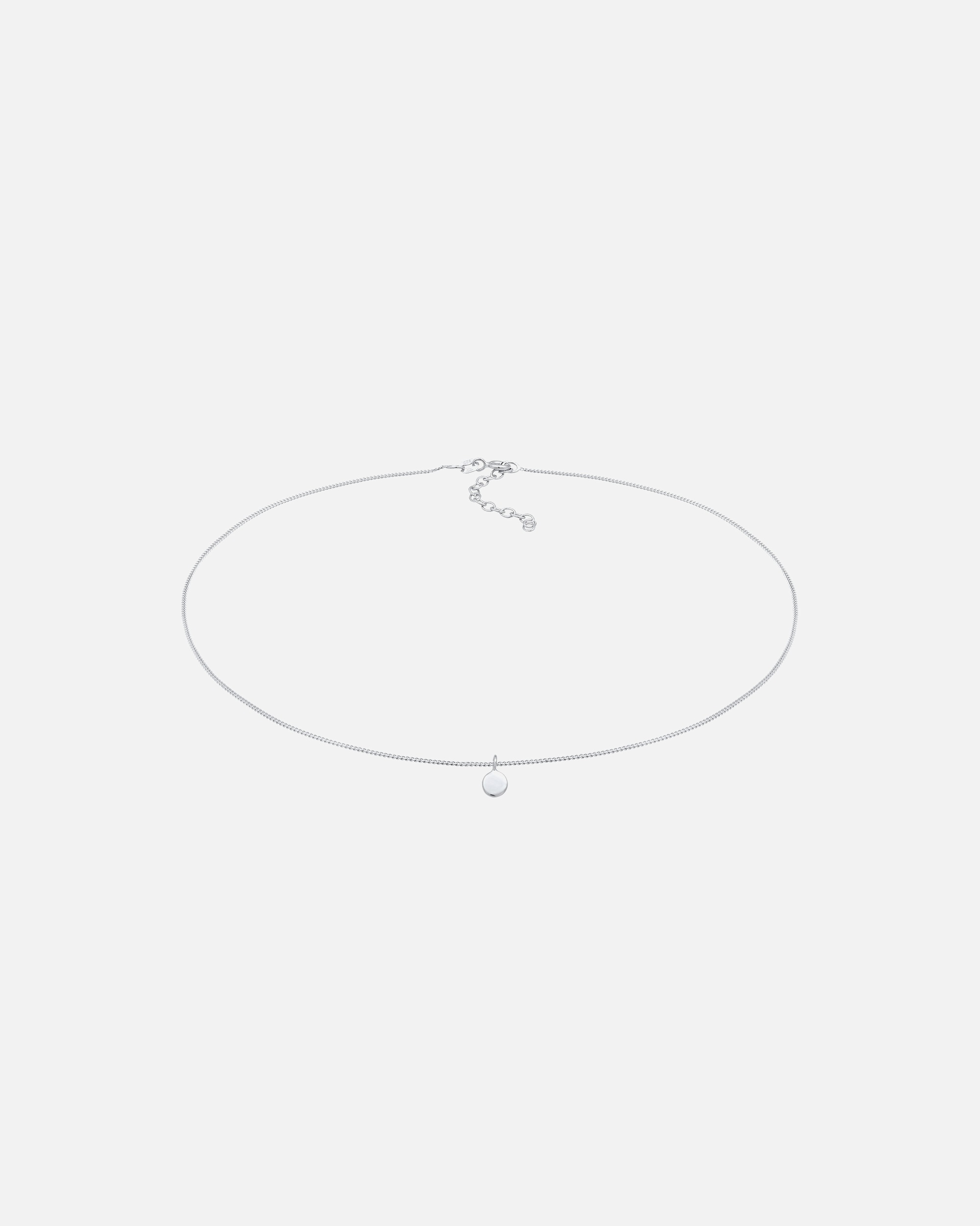 Naszyjnik dla Kobieta Elli Damski choker koło płytka moneta geo ze srebra próby 925 Sterling Silver 36