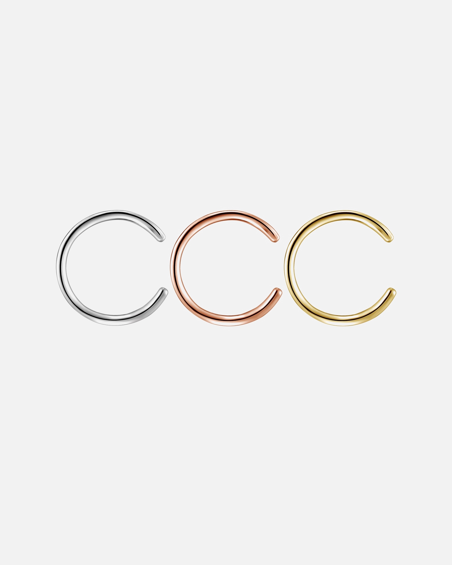 Kolczyki dla Kobieta Glanzstücke München Srebrne klamry na ucho srebro wysokiej próby srebrny/żółte złoto/ 13,0 mm