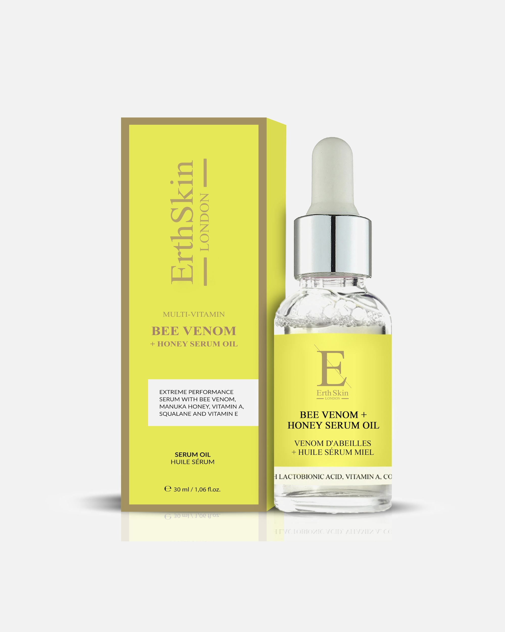 Olejek do twarzy dla Kobieta ErthSkin London Jad pszczeli + olejek z serum z miodem manuka 1 sztukakaka