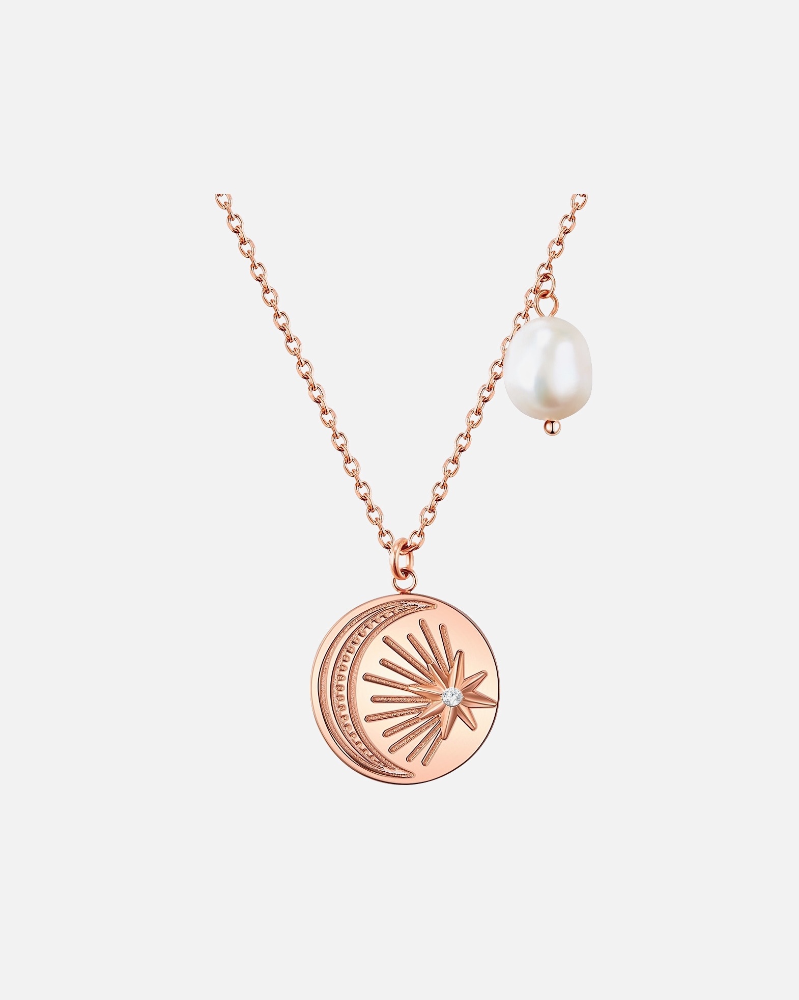 Naszyjnik dla Kobieta Valero Pearls Stal nierdzewna Preciosa Perła hodowlana słodkowodna 40,0 cm Basiskette + 5,0 cm Verlängerung