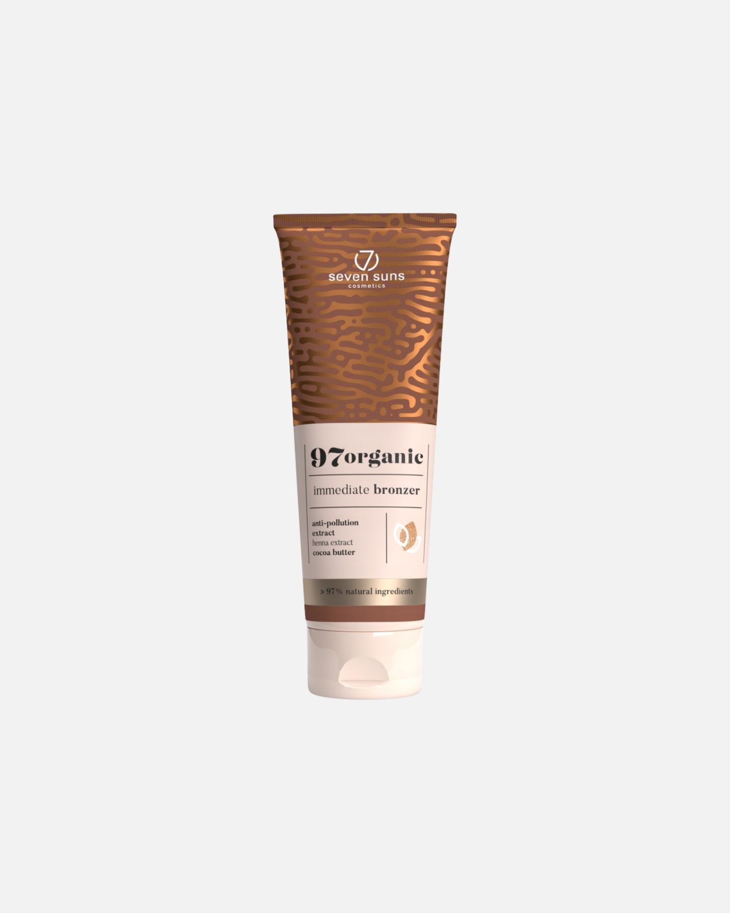 Samoopalacz dla Unisex 7suns Default Brand Line Naturalny bronzer z henny i olejkiem migdałowym 250 ml