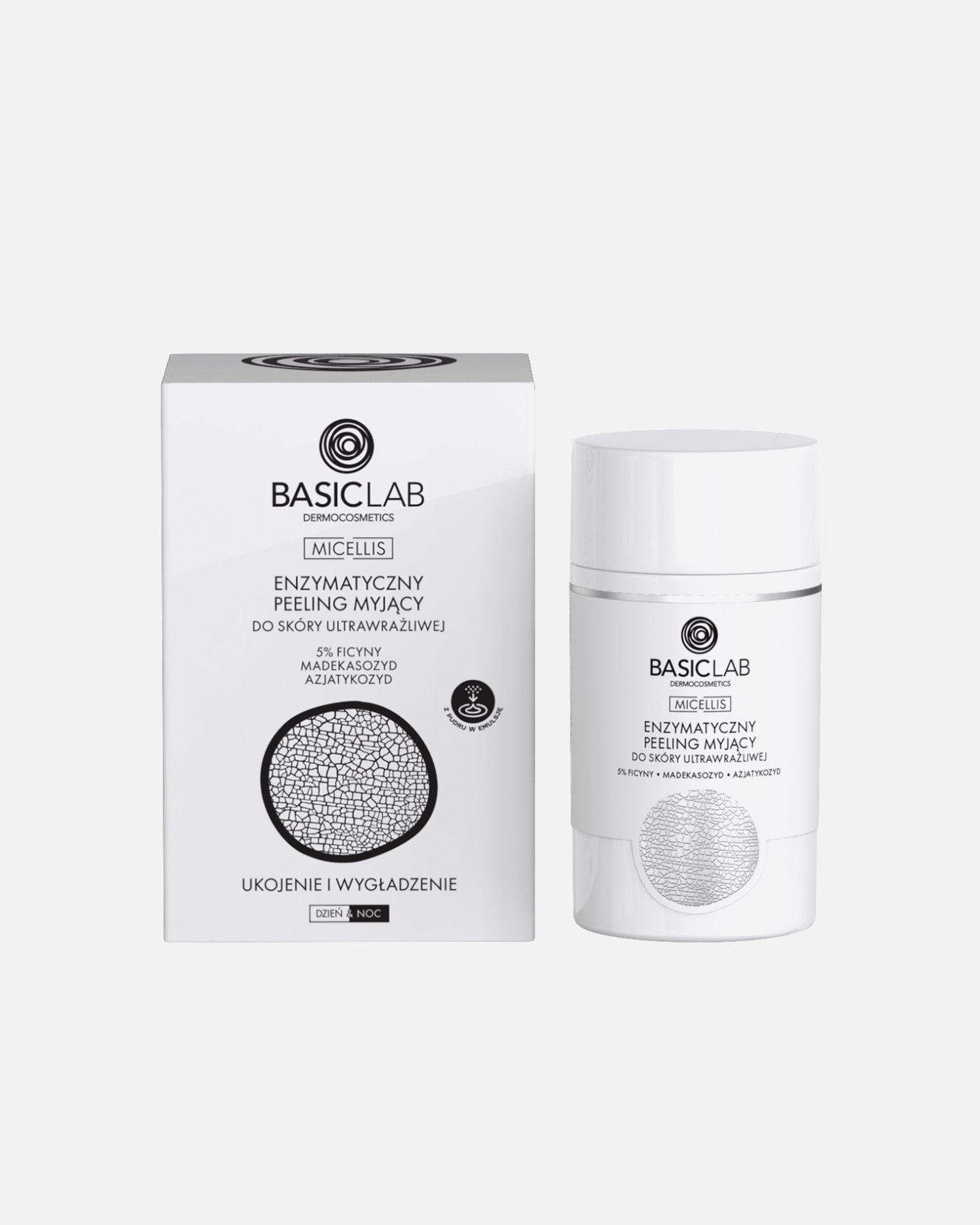 Peeling do twarzy dla Kobieta BasicLab Micellis - skóra ultrawrażliwiona 35 g