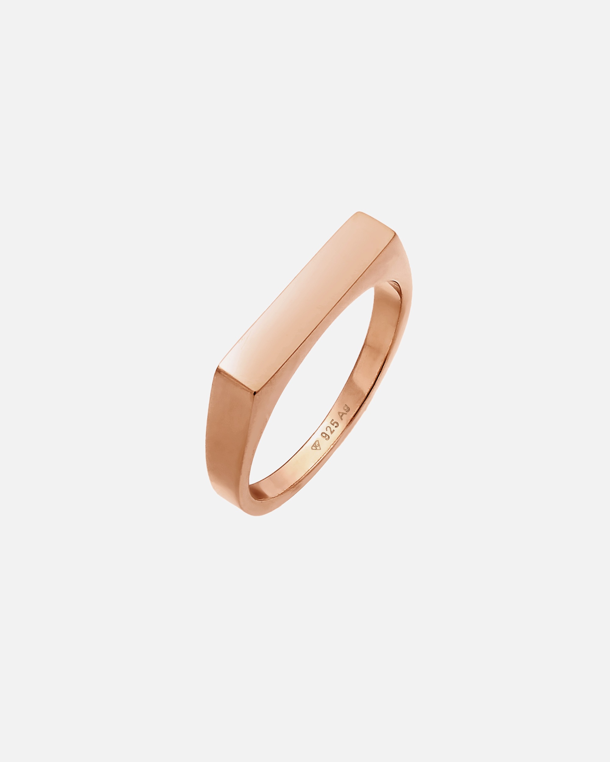 Pierścionek dla Kobieta Elli Damski sygnet kwadratowy Geo Design Basic w srebrze 925 Sterling Silver 48