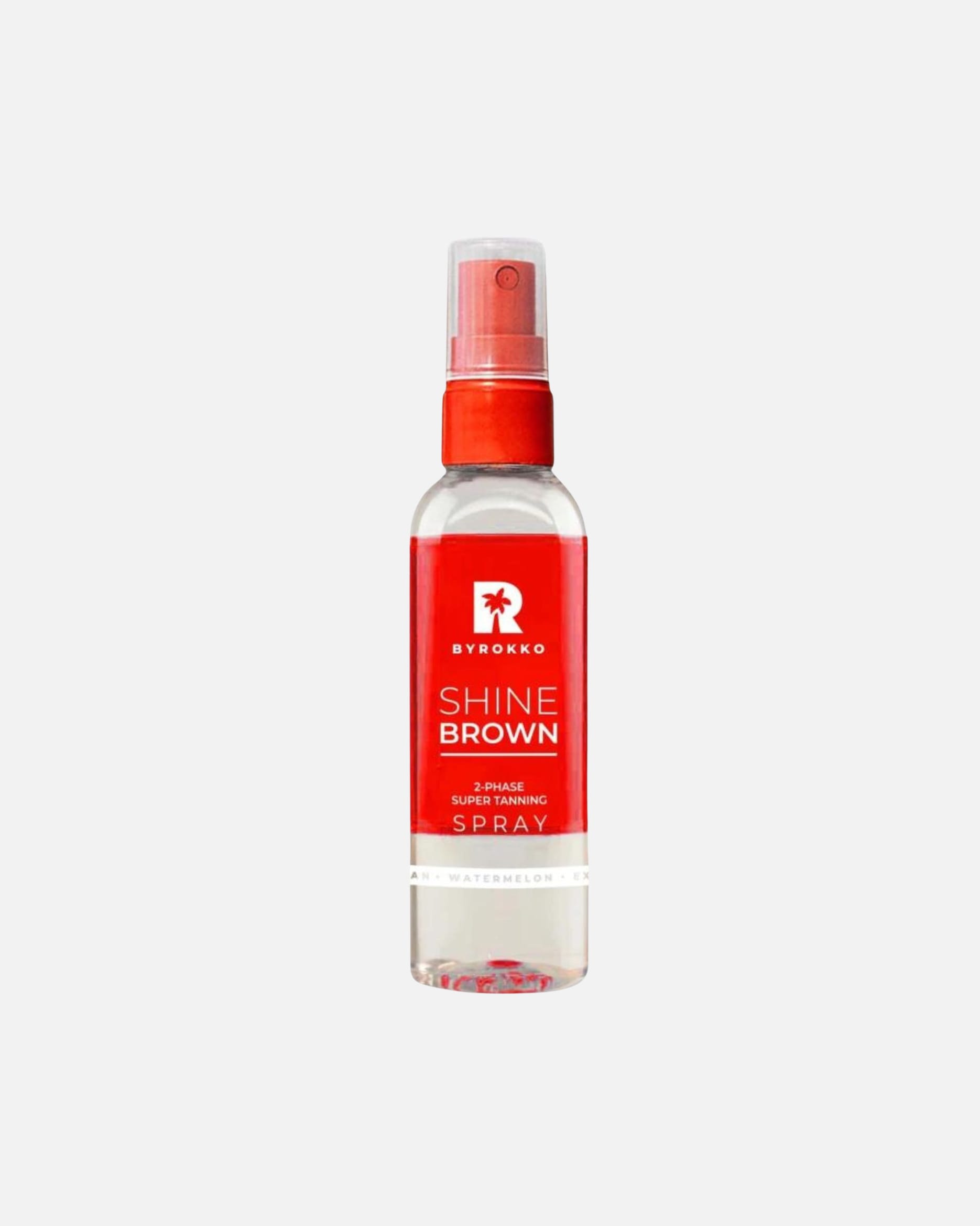 Spray do opalania dla Unisex BYROKKO Default Brand Line Shine Brown Watermelon spray dwufazowy przyspieszający opalanie 104 ml