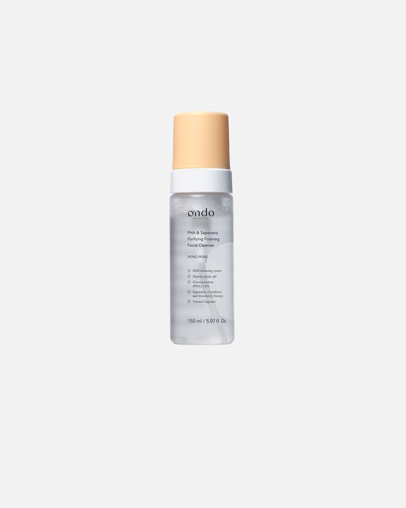 Żel myjący do twarzy dla Unisex Ondo Beauty 36.5 PHA & SAPONARIA oczyszczający pieniący środek czyszczący 150 ml