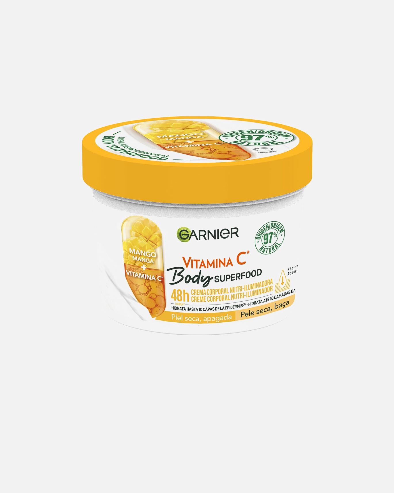 Krem do ciała dla Kobieta Garnier BODY SUPERFOOD MANGO odżywczo-rozświetlający krem do ciała do skóry suchej i matowej 380 ml