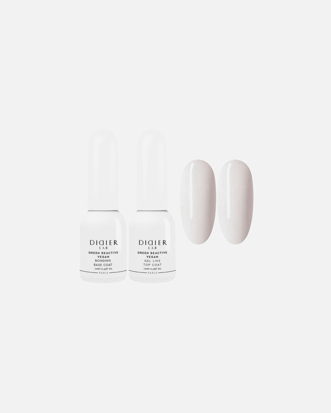 Zestaw lakierów do paznokci dla Unisex Didier LAB Wegańska baza + wegański top coat 1 sztuka