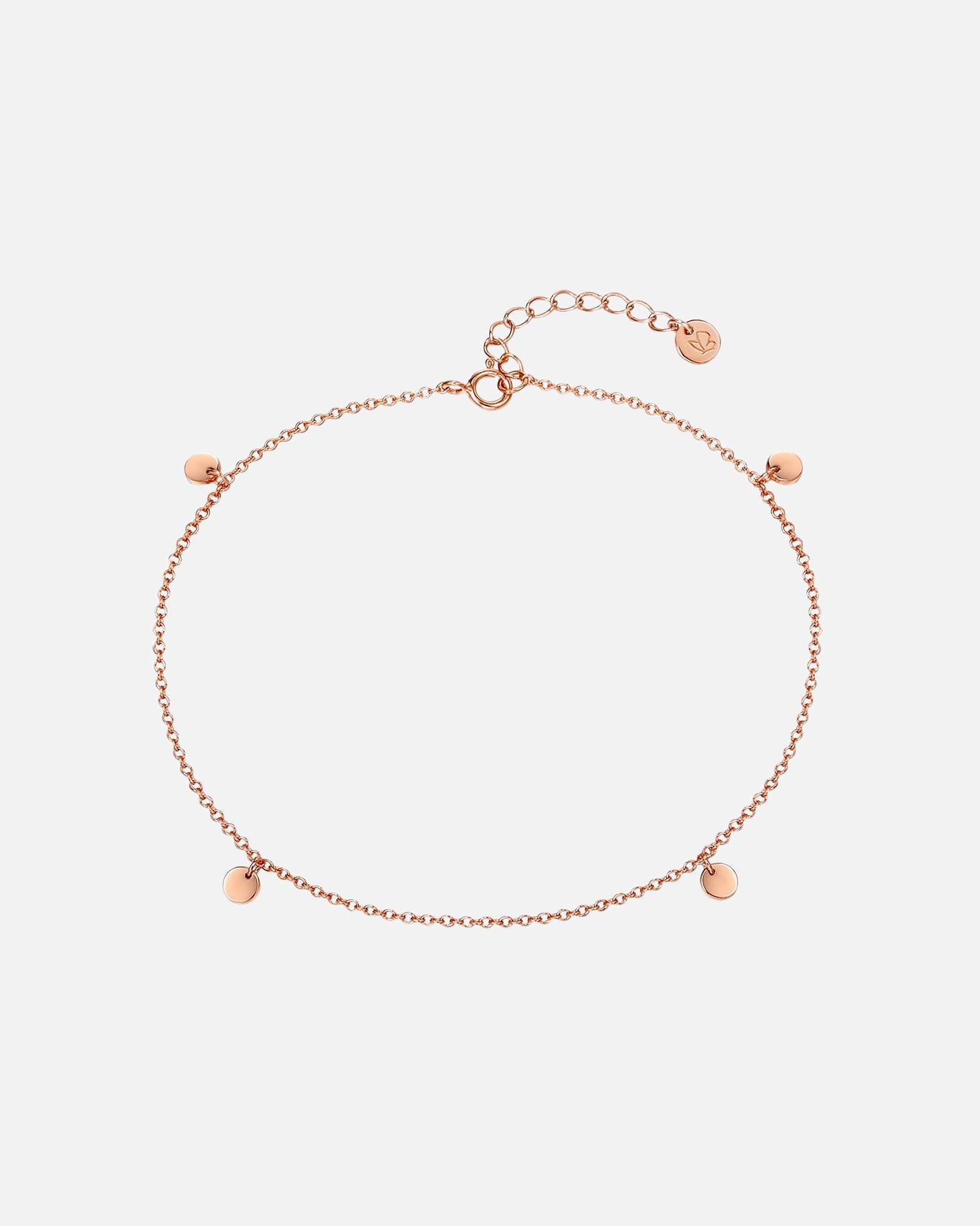 Ozdoby dla Kobieta Glanzstücke München Srebrna bransoletka na stopę Krąg srebro wysokiej próby żółte złoto 22,0 cm Basiskette + 3,0 cm Verlängerung