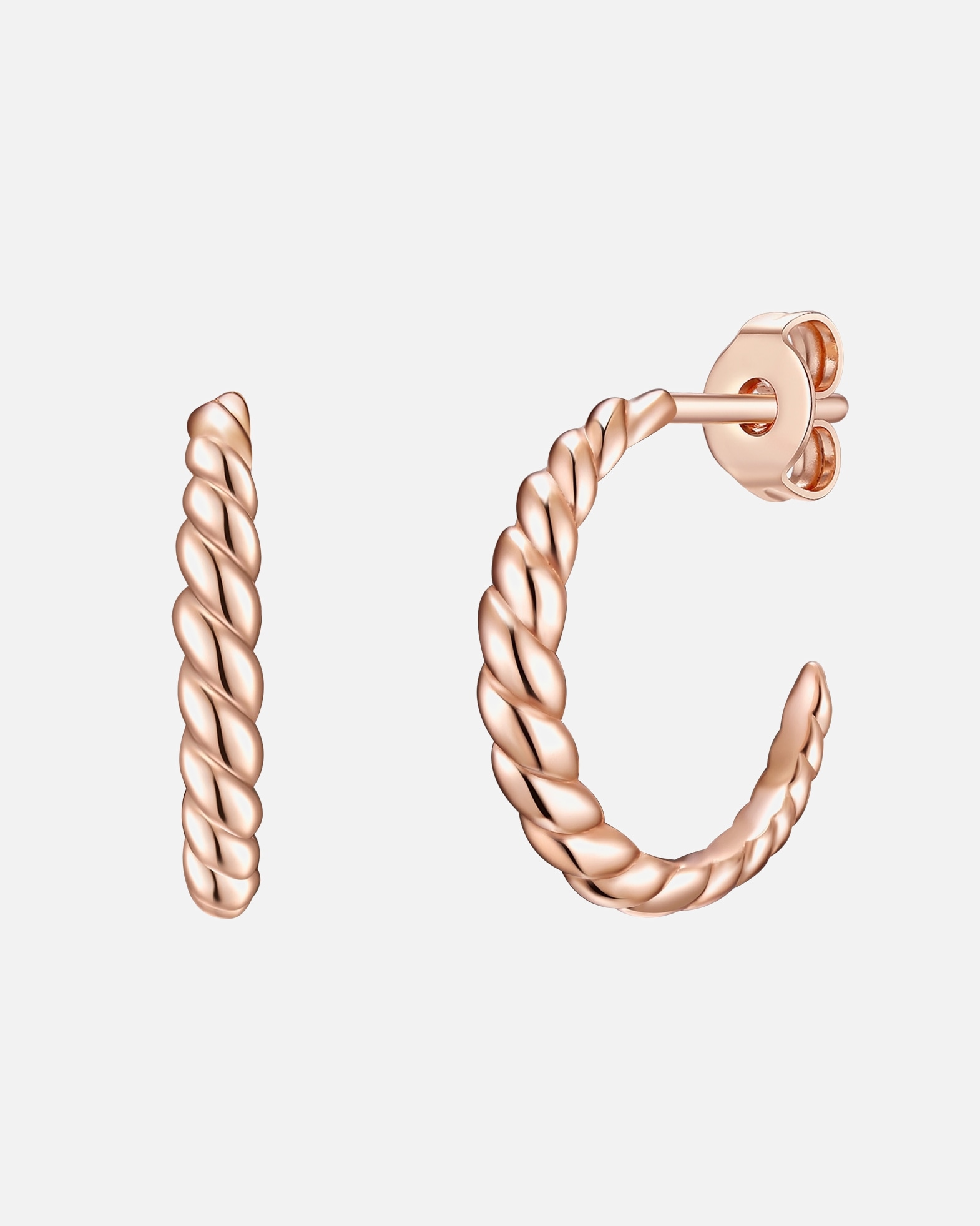 Kolczyki dla Kobieta Srebrne kolczyki kreole srebro wysokiej próby Róza 16,1 mm