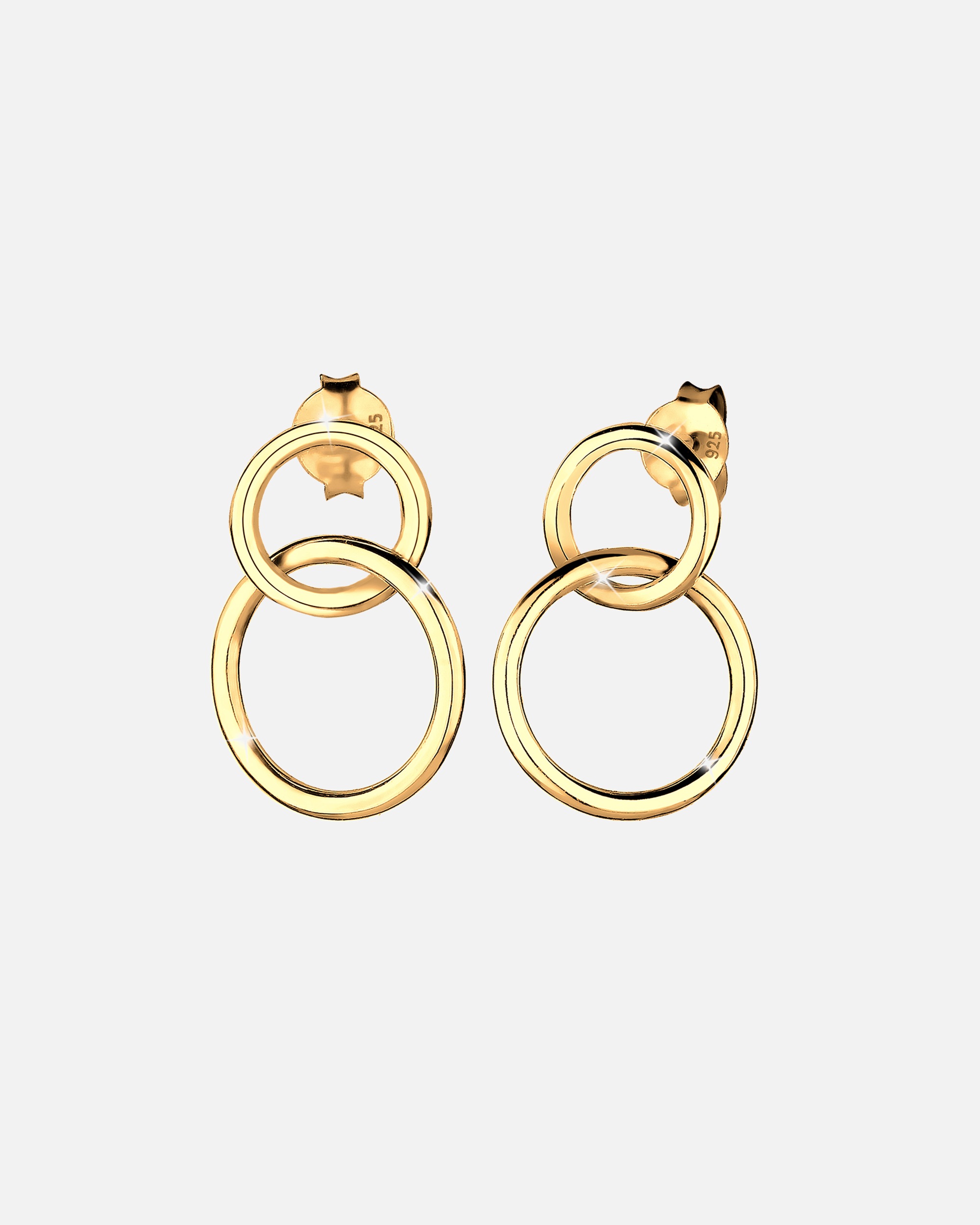 Kolczyki dla Kobieta Elli Damska zawieszka do uszu Koło Geo Minimal ze srebra próby 925 Sterling Silver goldfarben