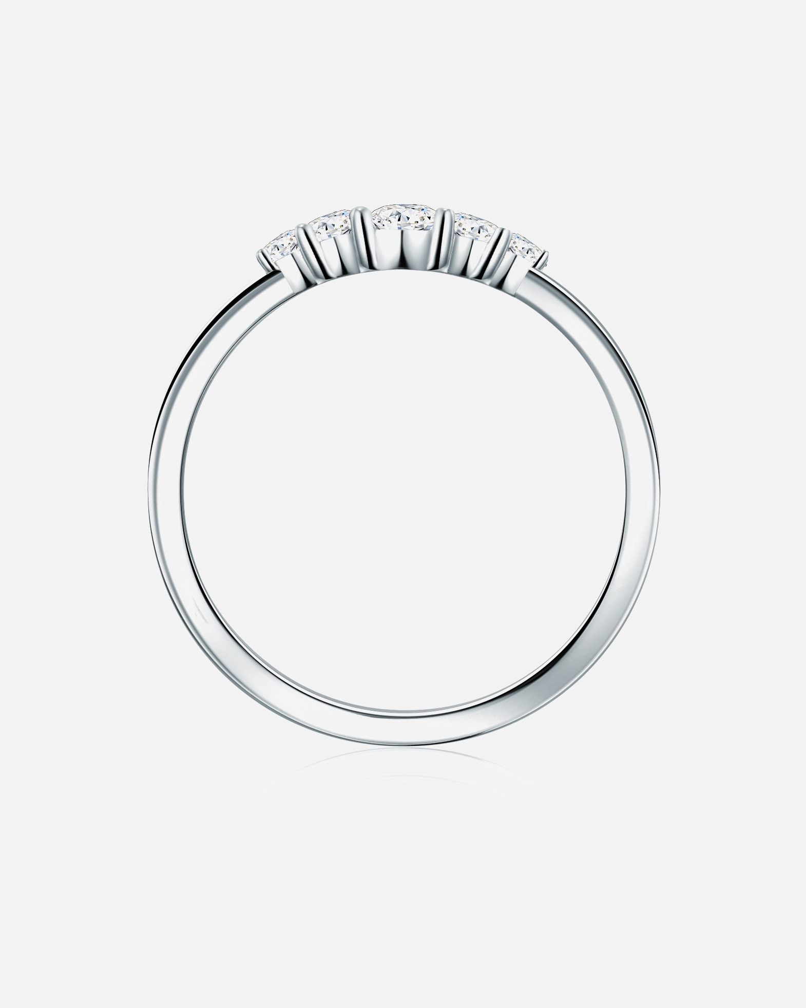 Pierścionek dla Kobieta Trilani Srebrny pierścionek srebro wysokiej próby Cyrkonia srebrny 60