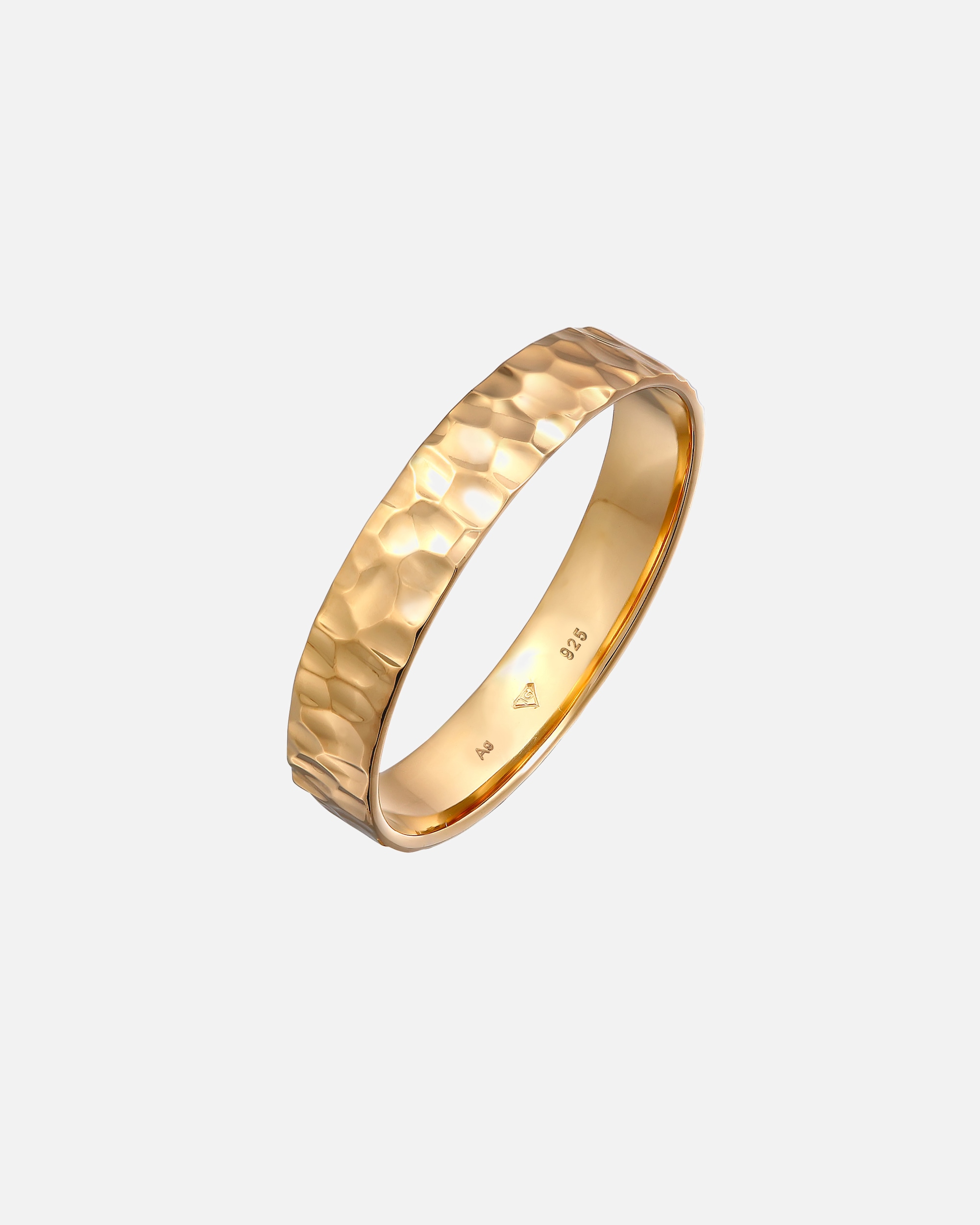 Pierścionek dla Mężczyzna KUZZOI Męska obrączka Organic ze strukturą ze srebra próby 925 Sterling Silver 54