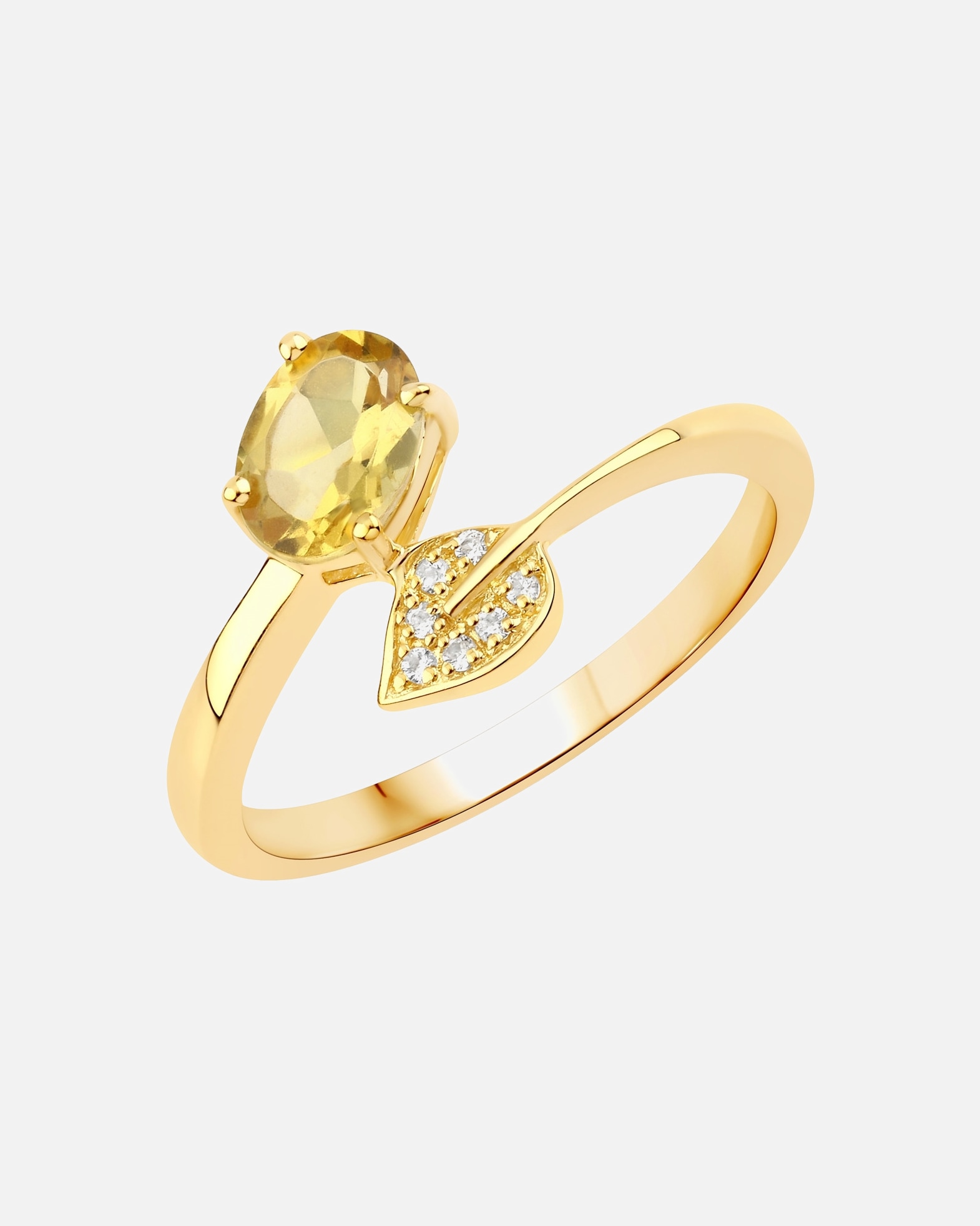 Pierścionek dla Kobieta Pierścionek Srebro wysokiej próby Żółte złoto 56