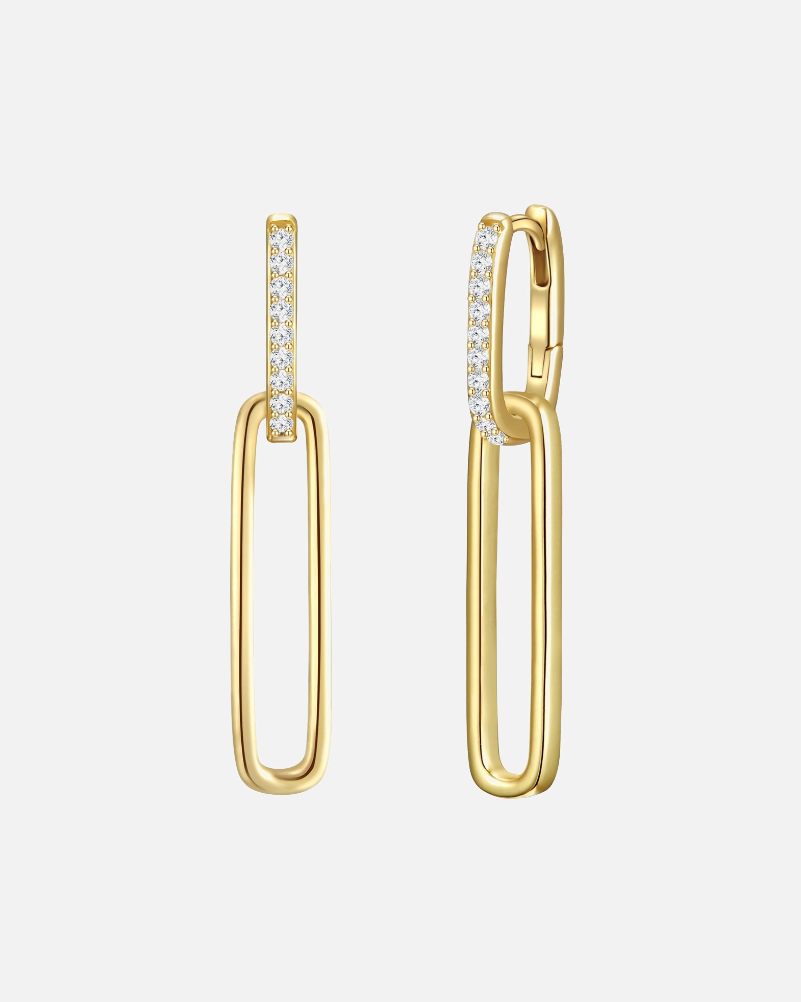 Obrączki dla Kobieta Kolczyki z Srebro wysokiej próby w Żółte złoto 34,5 mm