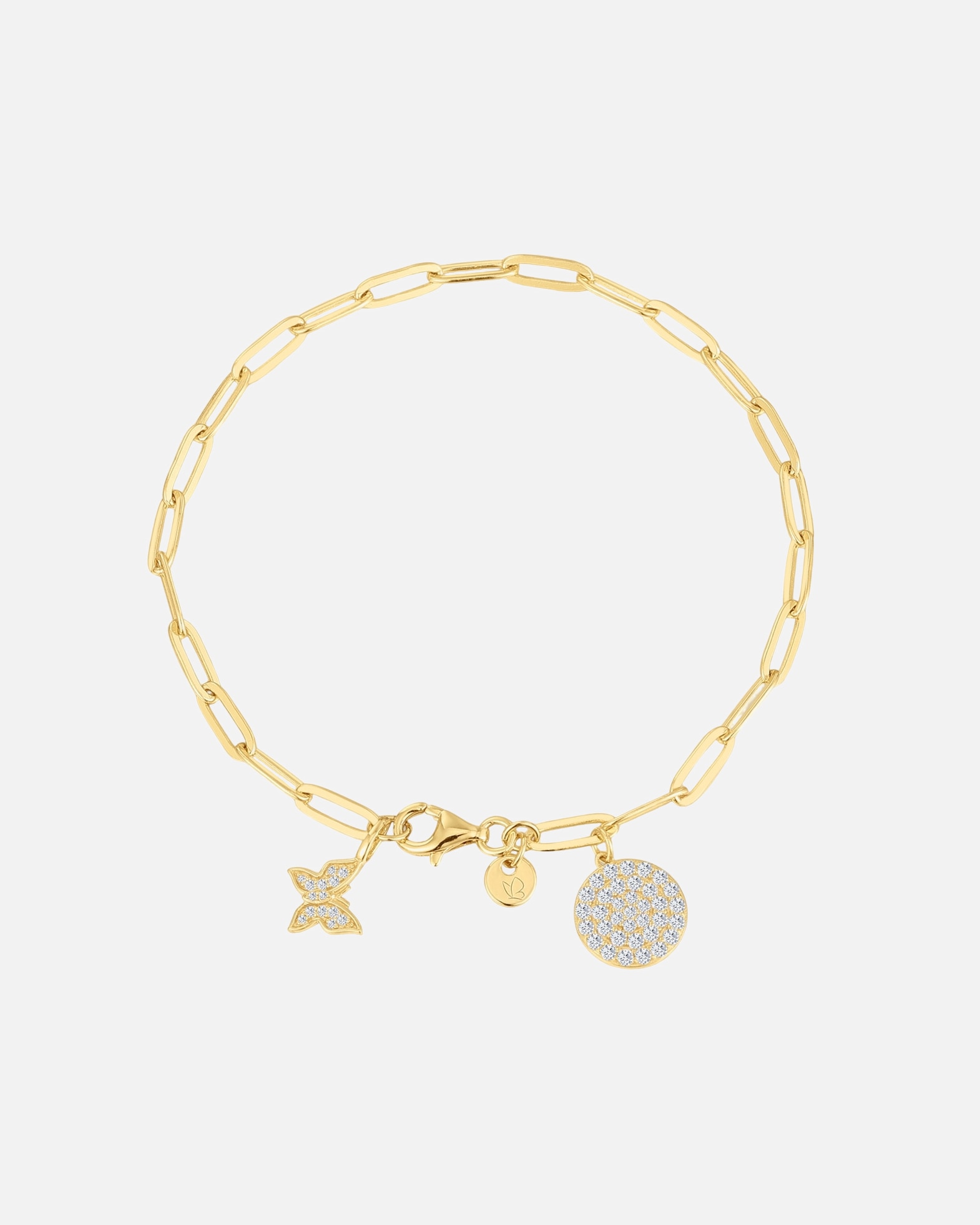 Bransoletka dla Kobieta Bransoletka z Srebro wysokiej próby w Żółte złoto 19,0 cm