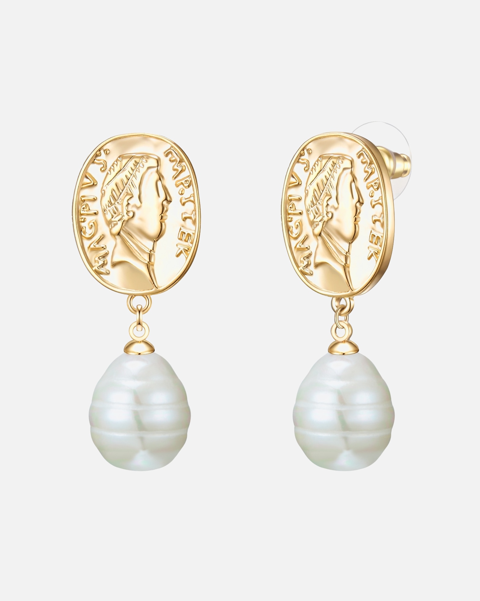 Kolczyki dla Kobieta Mosiadz Sztuczna perła 42,9 mm